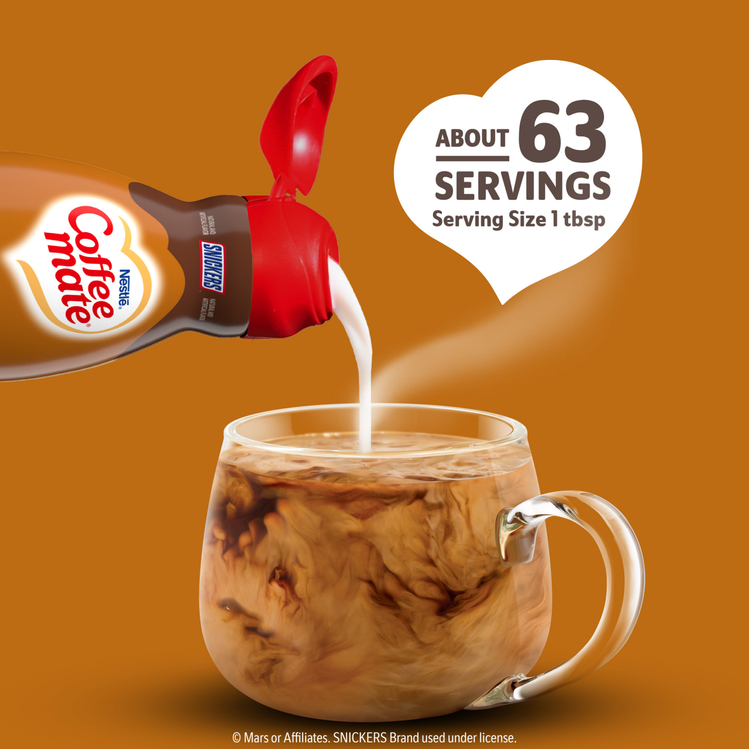 slide 2 of 4, Coffee-Mate Nestle Coffee Mate Snickers Liquid Coffee Creamer 32 fl oz., 32 fl oz