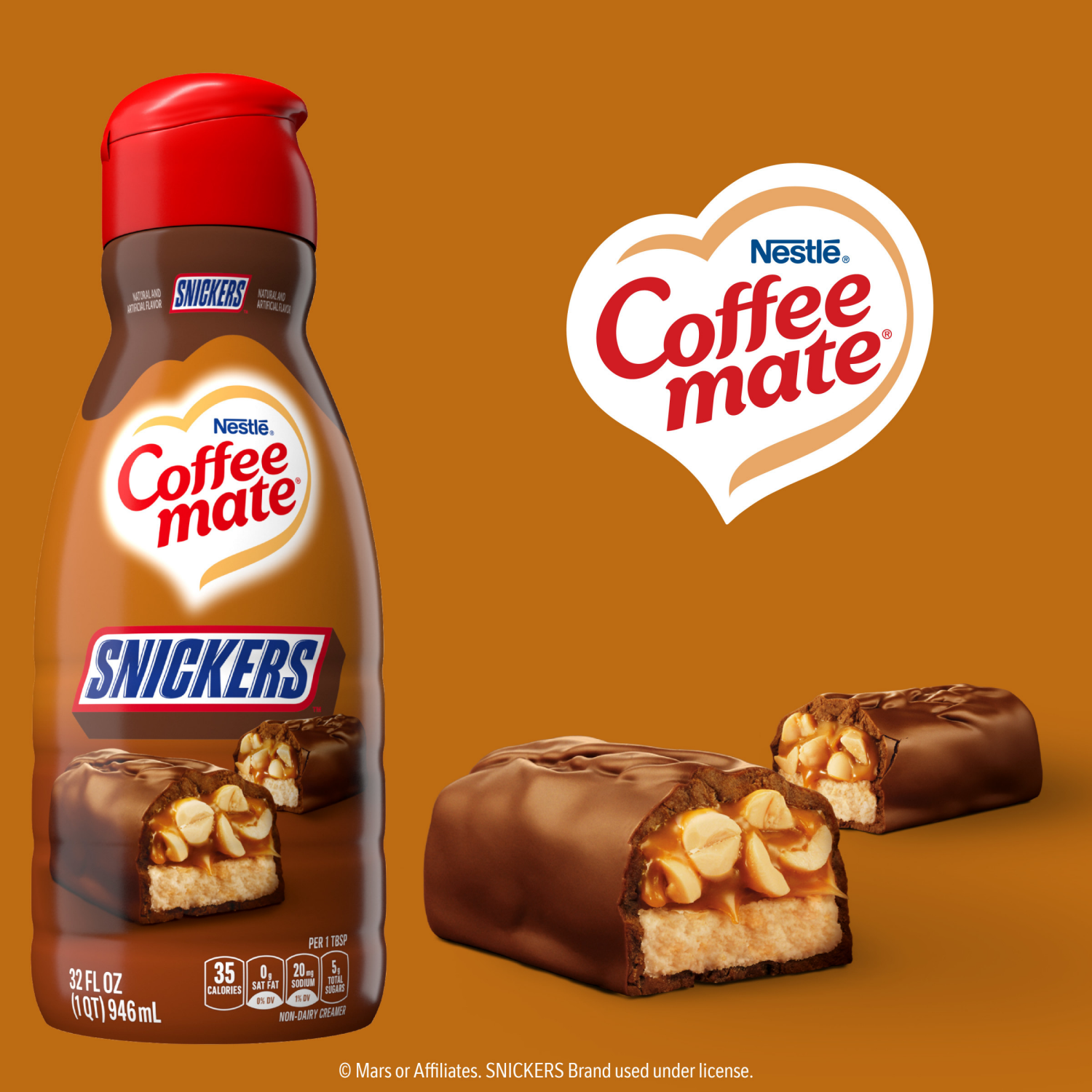 slide 3 of 4, Coffee-Mate Nestle Coffee Mate Snickers Liquid Coffee Creamer 32 fl oz., 32 fl oz