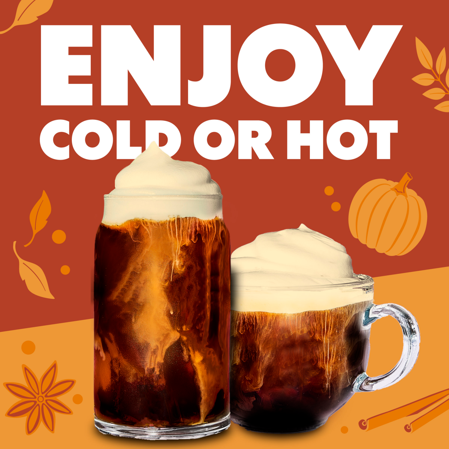 slide 4 of 8, Coffee mate Pumpkin Spice Flavored Cold Foam Creamer, Cold Creamer for Coffee, 14 oz