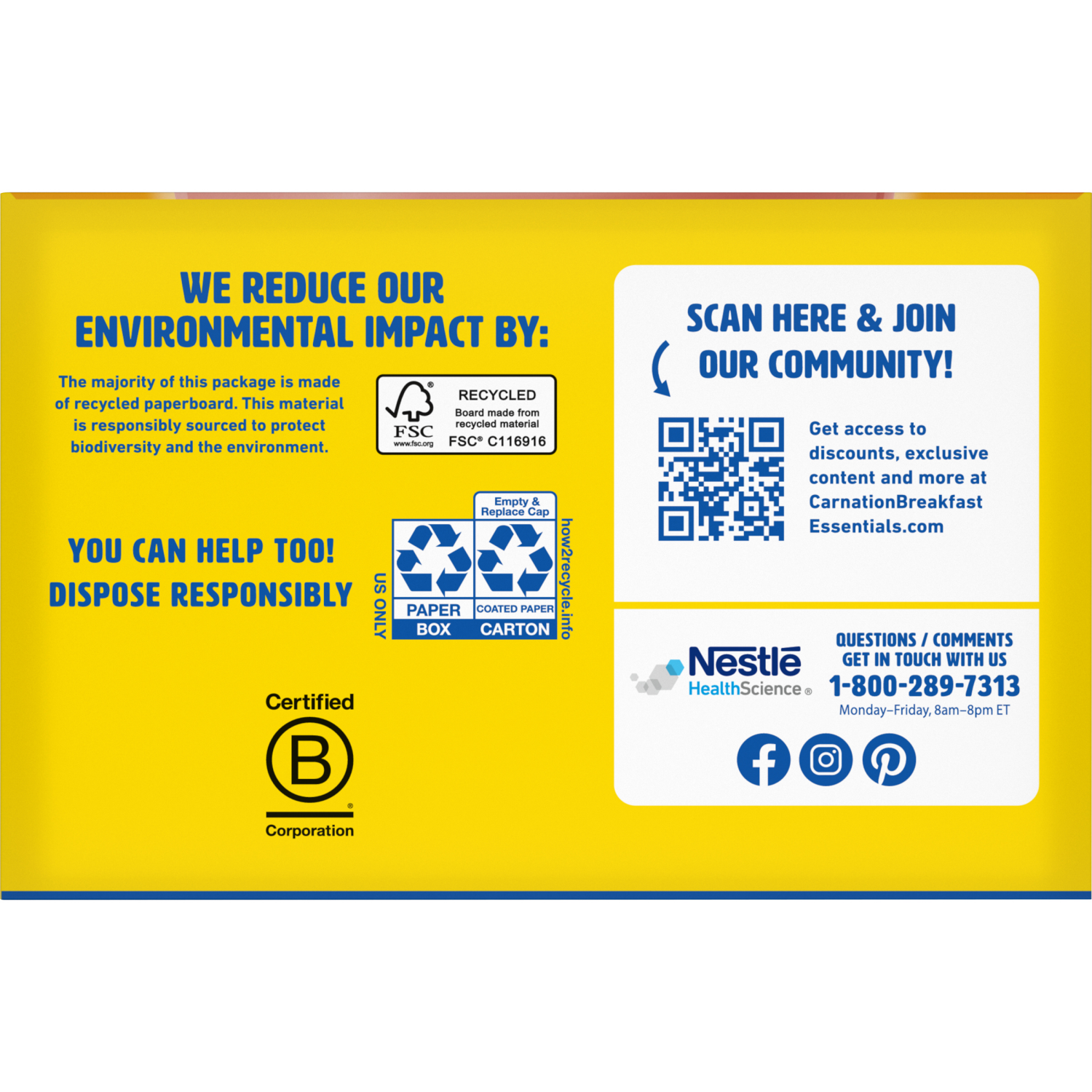 slide 3 of 6, Carnation Breakfast Essentials Strawberry Banana Nutritional Drink 6 - 8 fl oz Cartons, 6 ct