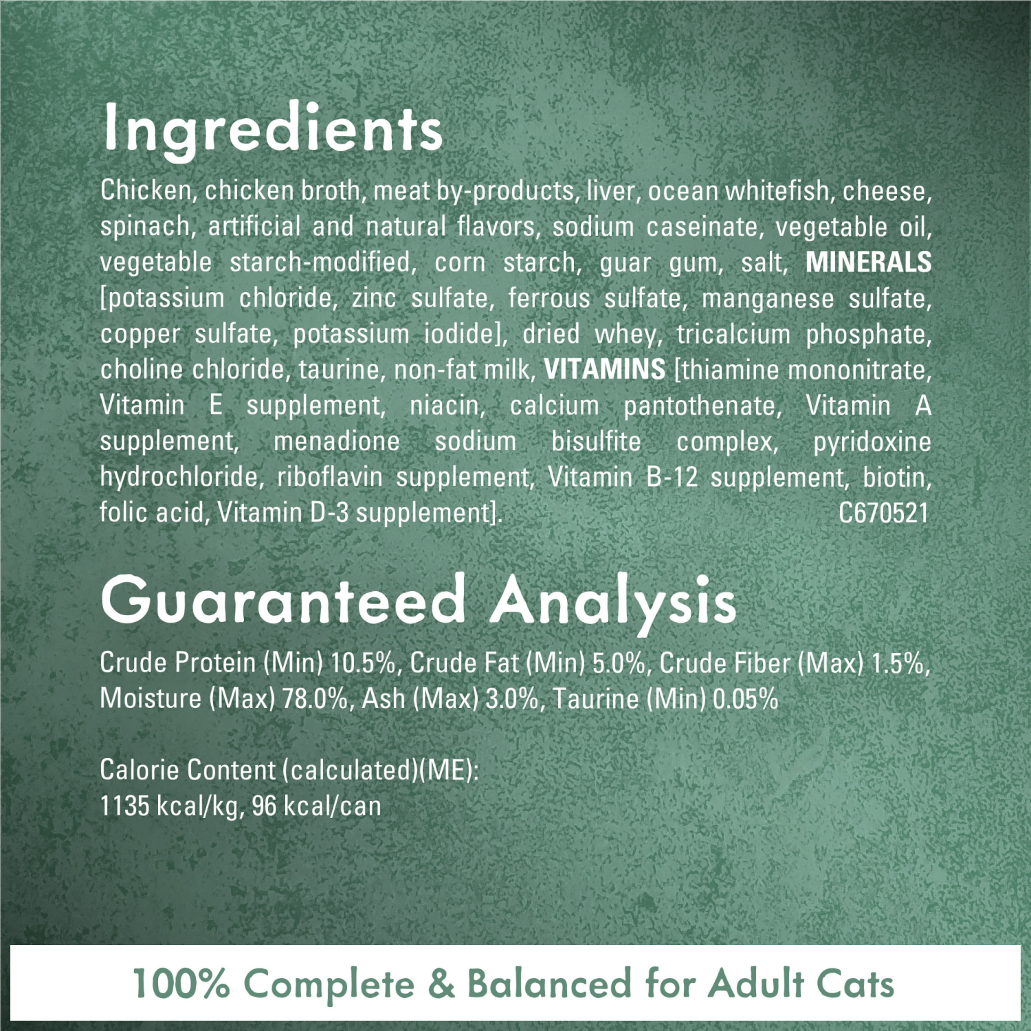 slide 8 of 8, Fancy Feast Medleys White Meat Chicken Florentine Pate Cat Food, 3 oz