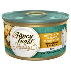 Fancy Feast Medleys White Meat Chicken Florentine Pate Cat Food
