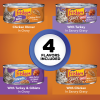 slide 21 of 29, Friskies Purina Friskies Gravy Wet Cat Food Variety Pack, TurChicken Extra Gravy Chunky, Meaty Bits & Shreds, 13.75 lb