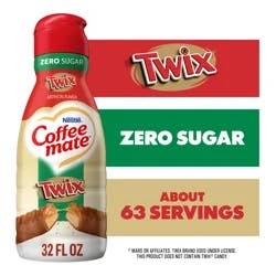 Coffee-Mate Nestle Coffee Mate TWIX Flavored Creamer Zero Sugar Liquid Creamer 32 fl oz.