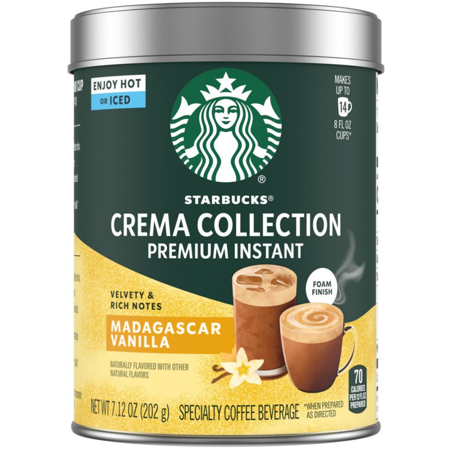 slide 1 of 1, Starbucks Crema Collection Premium Instant Madagascar Vanilla Coffee Beverage 7.12 oz, 7.12 oz