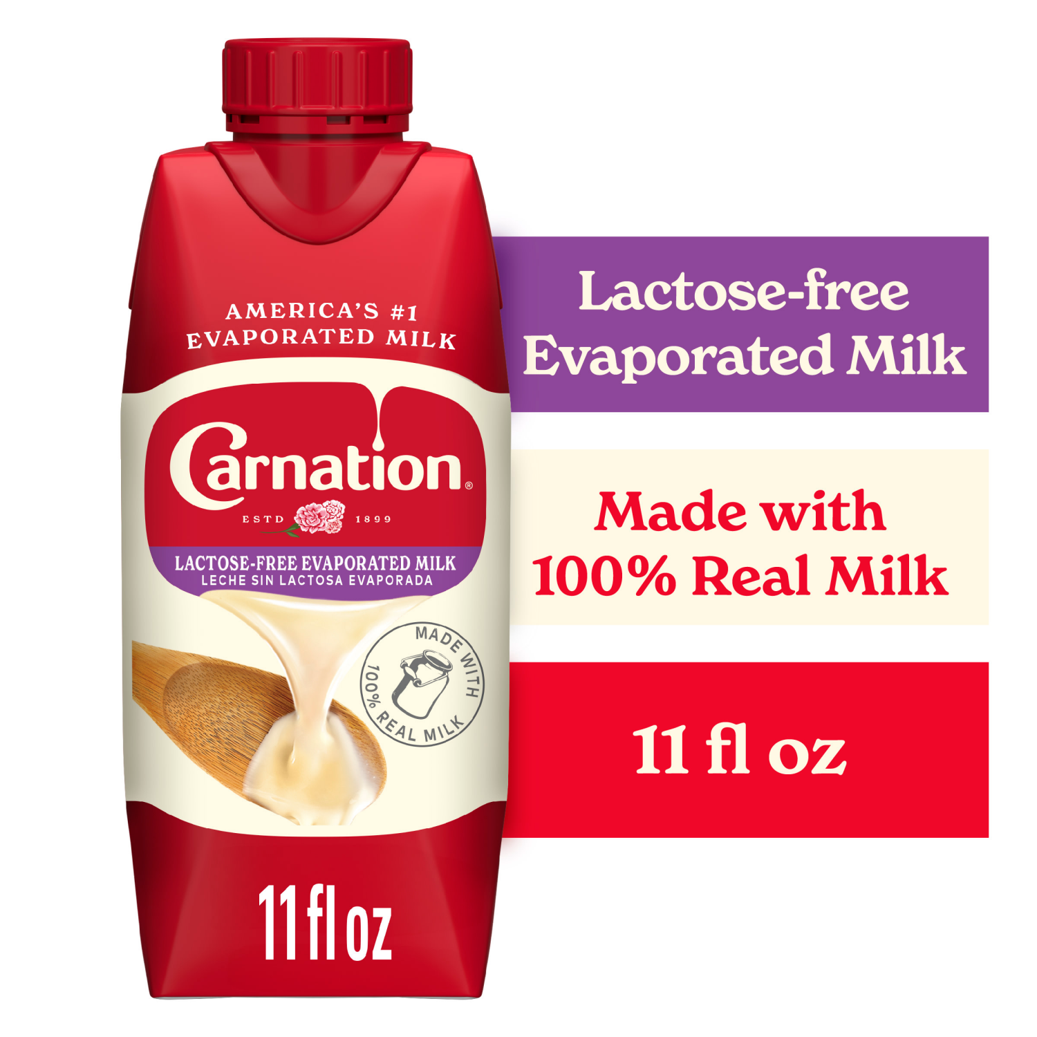 slide 1 of 8, Carnation Nestle Carnation Lactose Free Evaporated Milk, Vitamin D Added, 11 fl oz