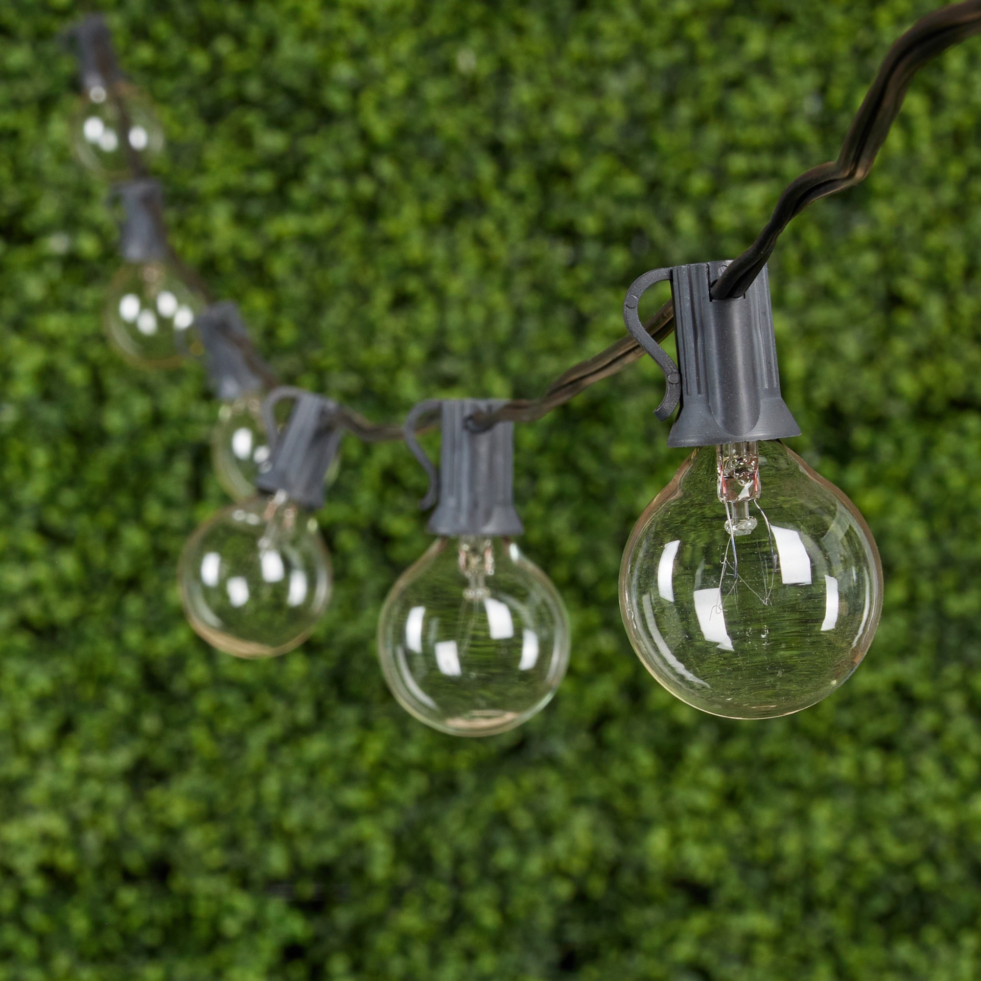 slide 5 of 6, Harbor Breeze 13-ft Plug-in Black Indoor/Outdoor String Light with 10 White -Light Incandescent Globe Bulbs, 1 ct