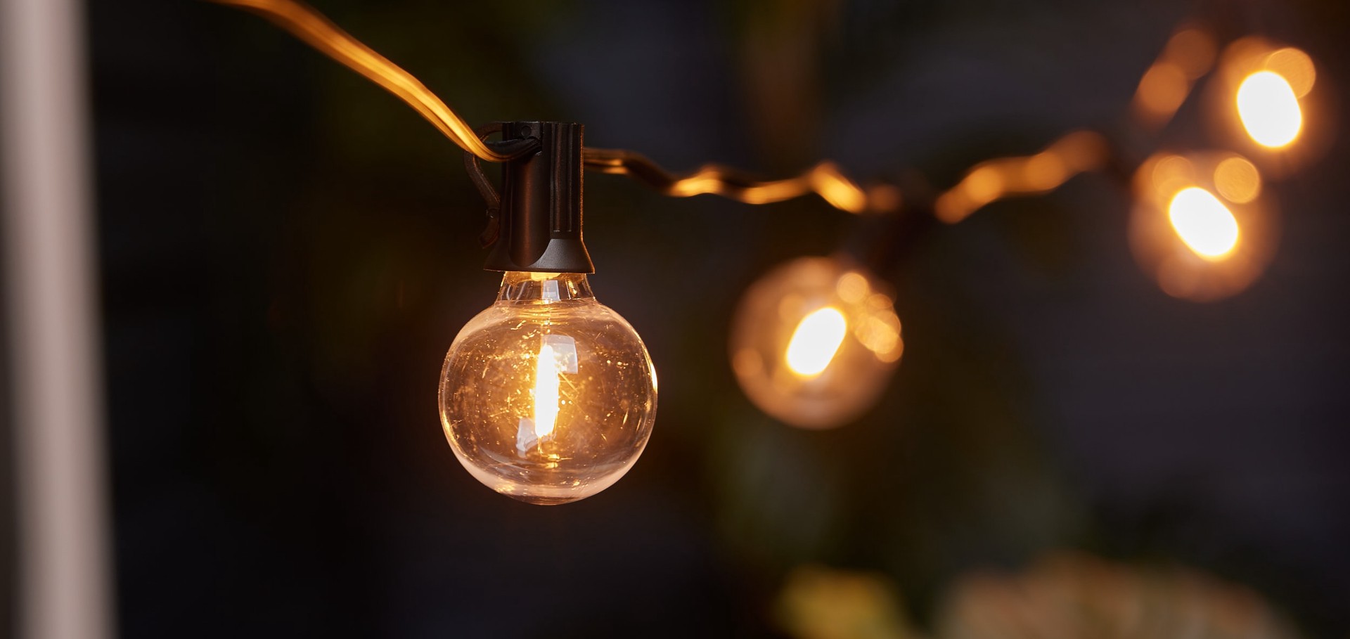 slide 3 of 6, Harbor Breeze 13-ft Plug-in Black Indoor/Outdoor String Light with 10 White -Light LED Globe Bulbs, 1 ct