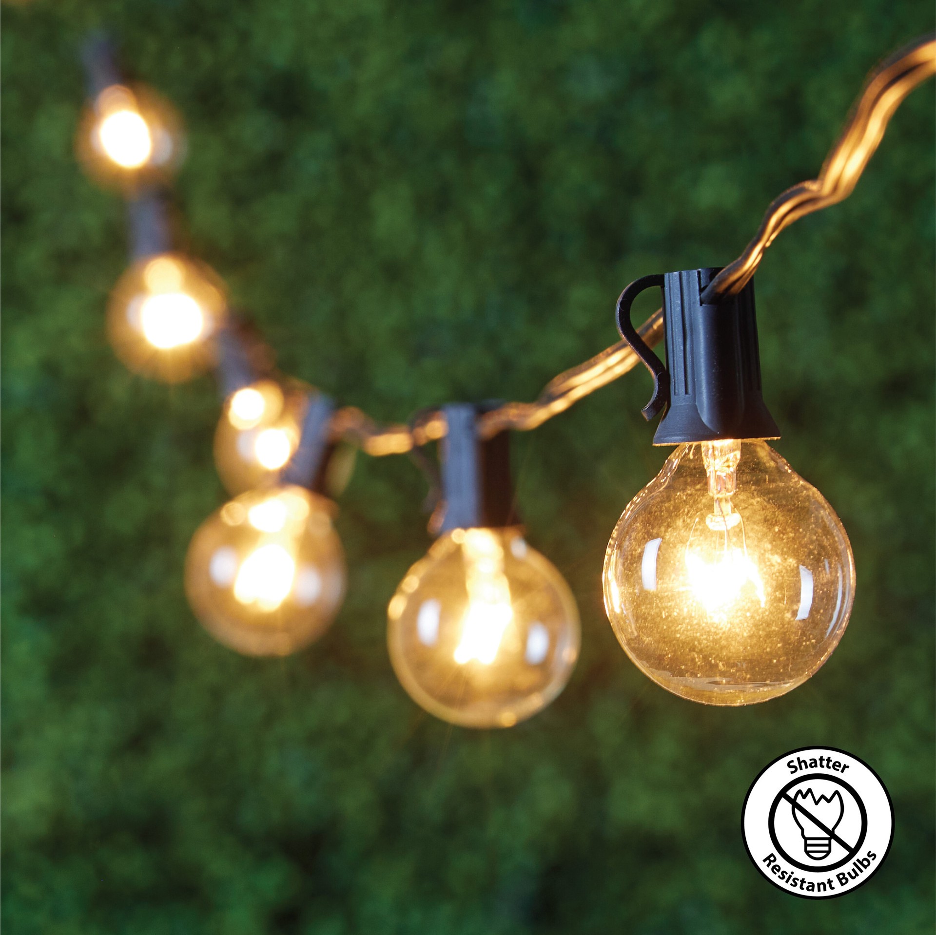 slide 4 of 6, Harbor Breeze 13-ft Plug-in Black Indoor/Outdoor String Light with 10 White -Light LED Globe Bulbs, 1 ct