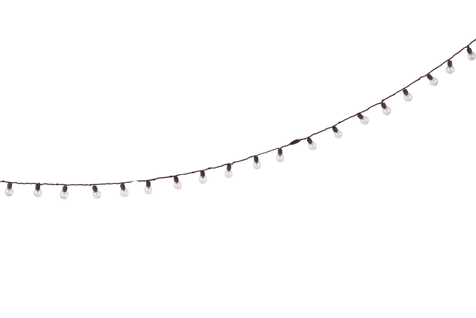 slide 3 of 6, allen + roth 34-ft Plug-in Brown Indoor/Outdoor String Light with 100 White -Light LED Globe Bulbs, 1 ct