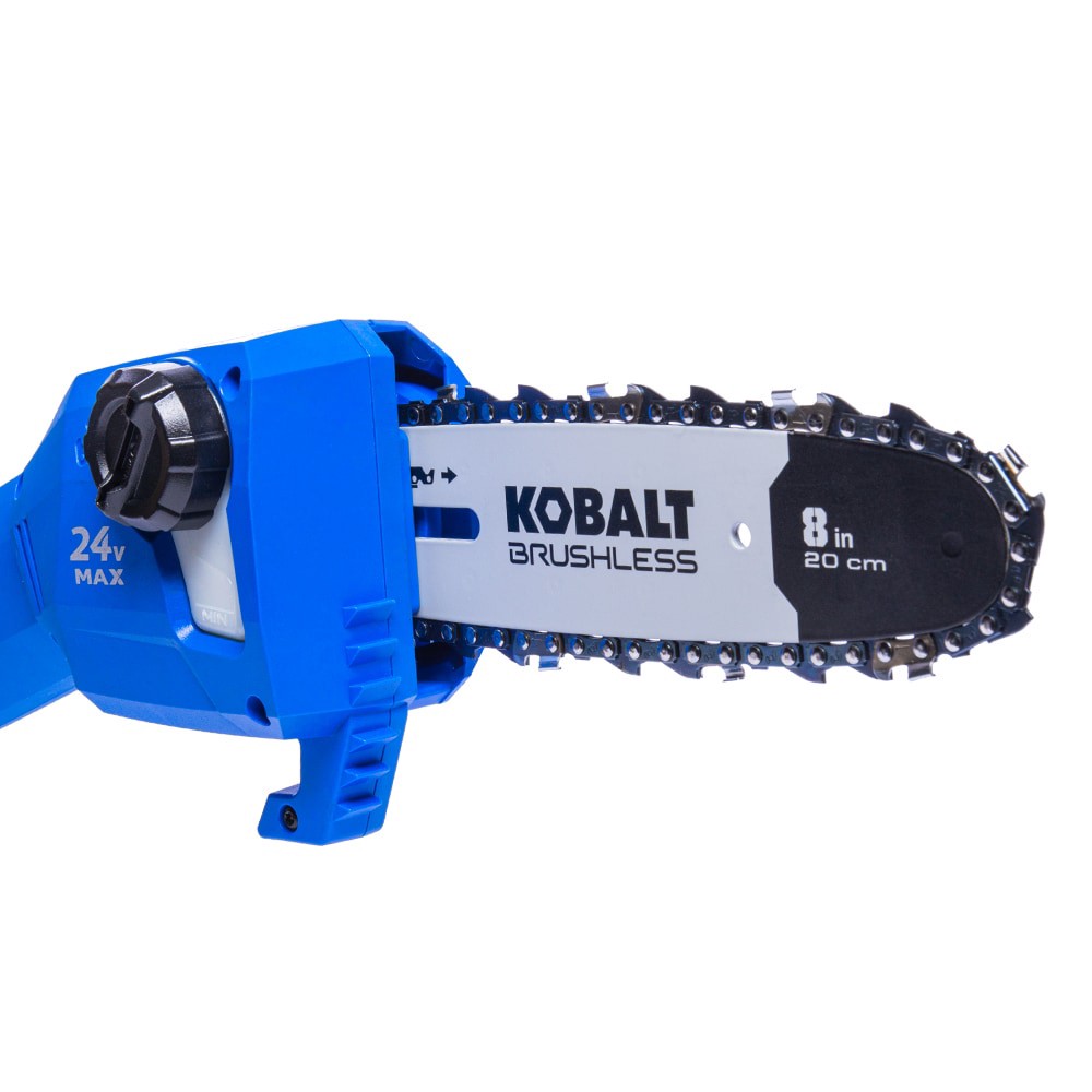 slide 3 of 6, Kobalt 24-volt 8-in 2 Ah Pole Saw Battery Included , Charger Included, 1 ct