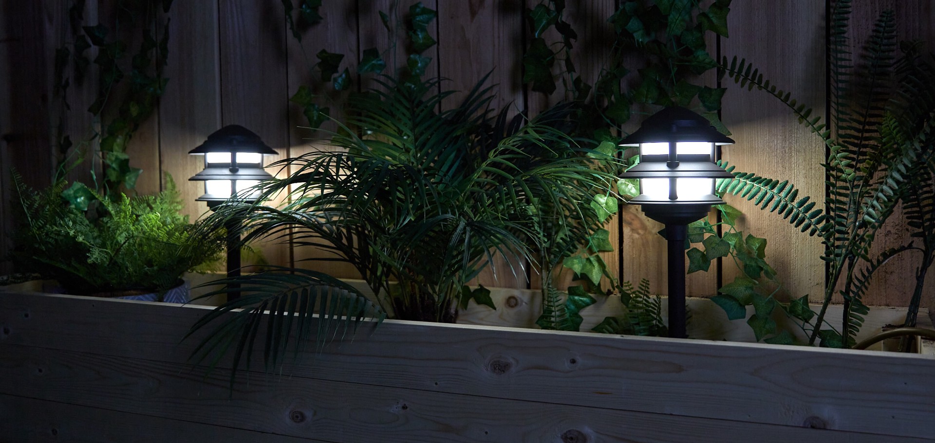 slide 5 of 6, Harbor Breeze 60 -Lumens 4.5 -Watt Bronze Line voltage Plug-in LED Outdoor Path Light ( 3000-K ), 1 ct