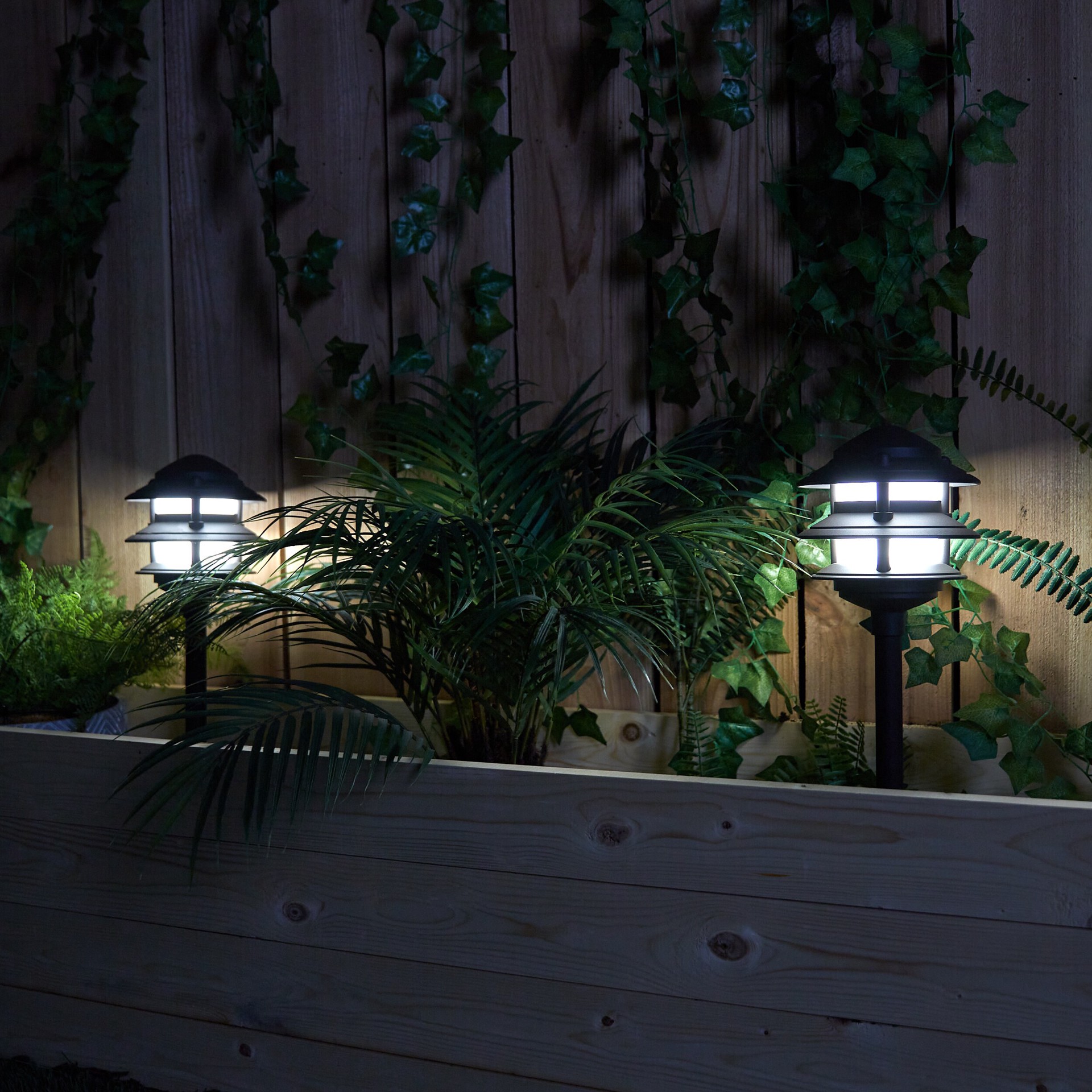 slide 6 of 6, Harbor Breeze 60 -Lumens 4.5 -Watt Bronze Line voltage Plug-in LED Outdoor Path Light ( 3000-K ), 1 ct