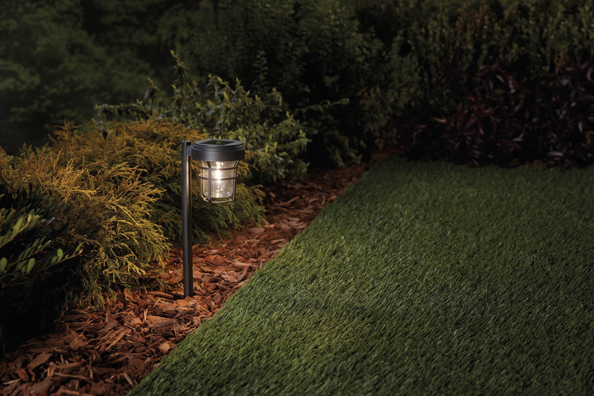 slide 4 of 6, Harbor Breeze 10 -Lumens Black Solar Integrated LED Path Light ( 3500-K ), 1 ct