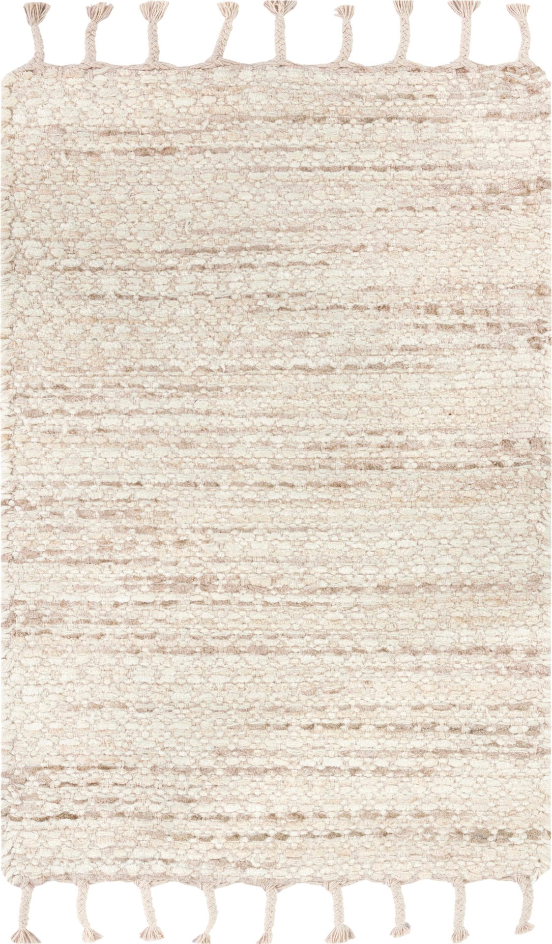 slide 2 of 6, allen + roth Selena 2 x 3 (ft) Loomed Natural-Linen Rectangular Indoor Farmhouse/Cottage Throw rug 2, 1 ct