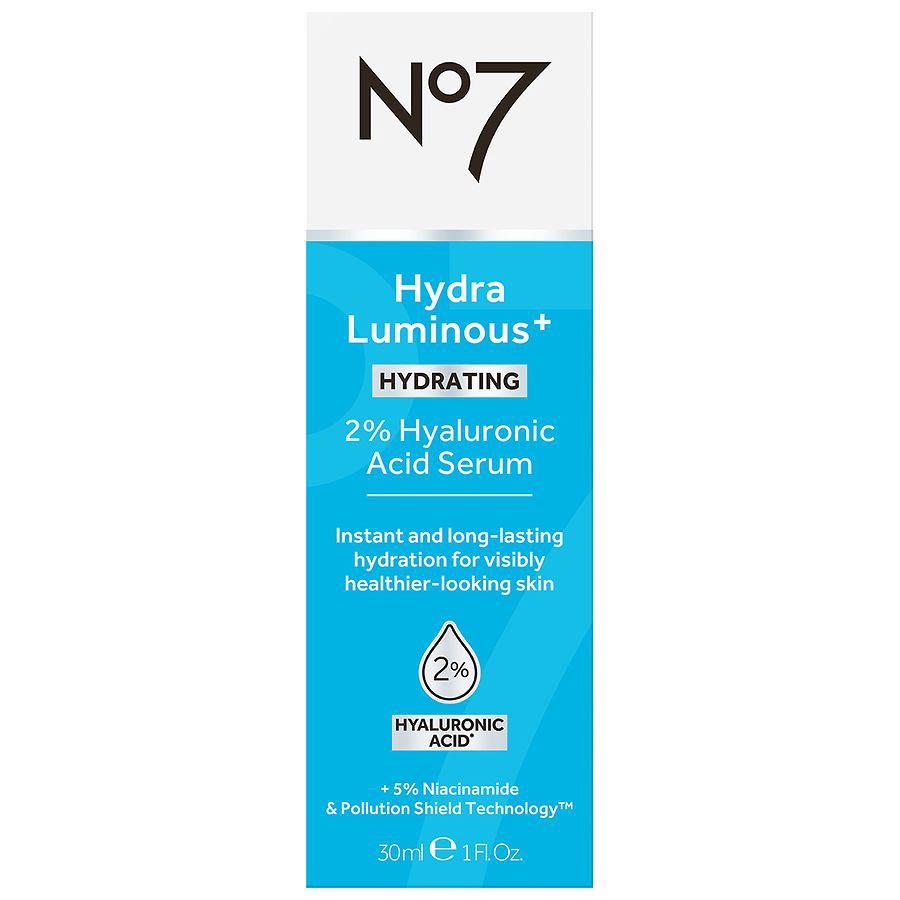 slide 5 of 5, No7 HydraLuminous+ 2% Hyaluronic Acid Serum, 1 fl oz