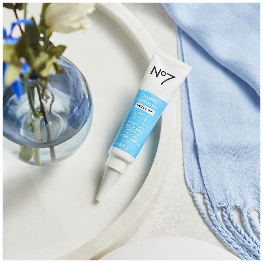 slide 4 of 5, No7 HydraLuminous+ Cooling Eye Gel, 0.5 fl oz