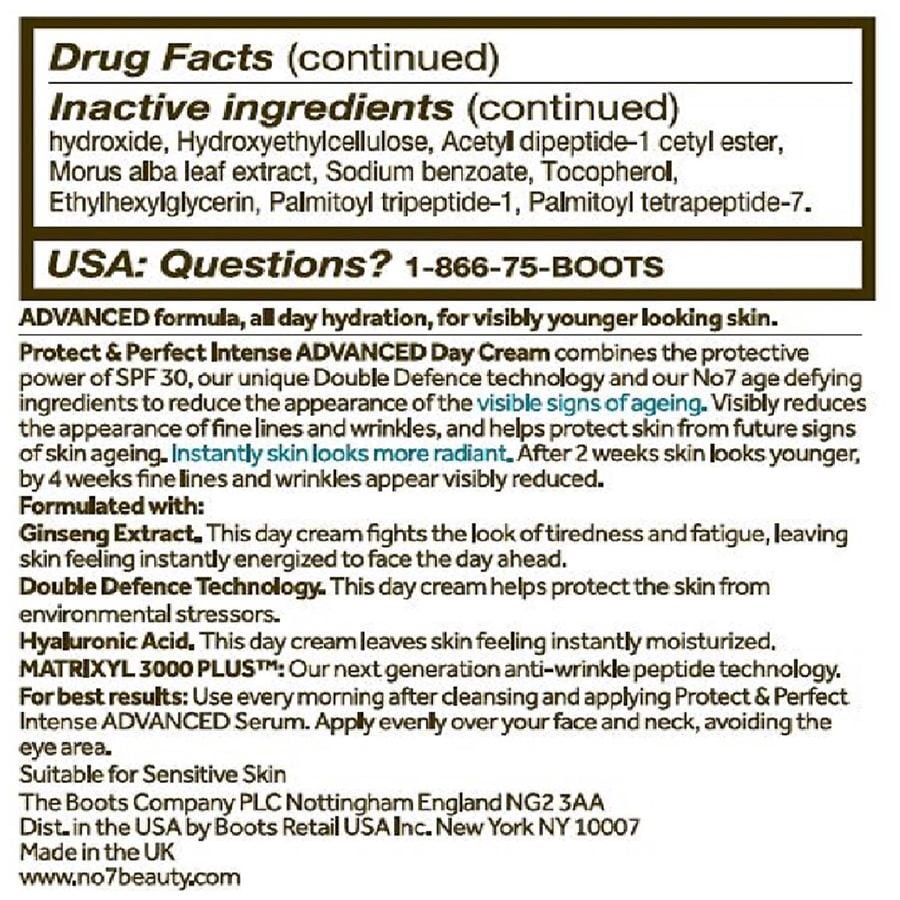 slide 5 of 5, No7 Protect & Perfect Intense Advanced Fragrance Free Day Cream SPF 30, 1.69 oz