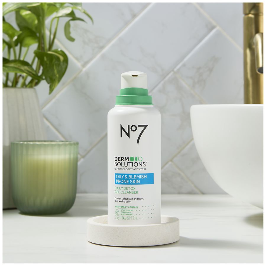 slide 5 of 5, No7 Derm Solutions Daily Detox Gel Cleanser, 8 fl oz