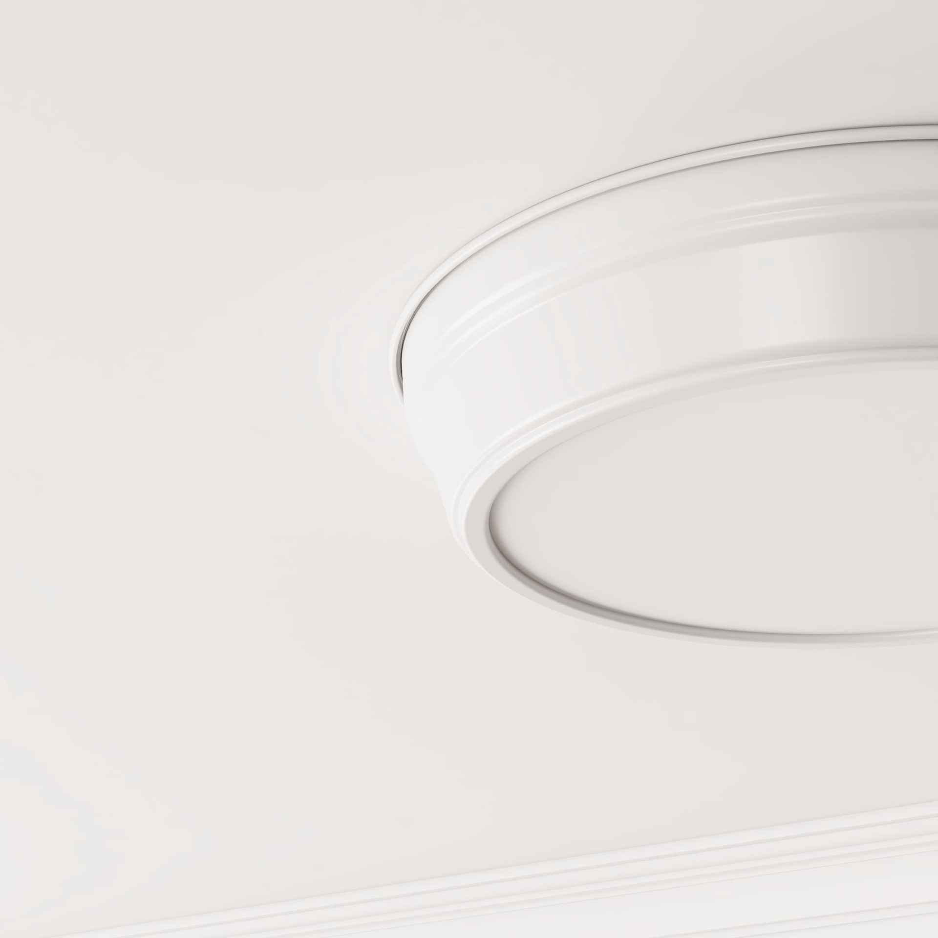 slide 2 of 6, Project Source Bella 13-in Matte White Integrated LED Flush Mount Light, 1 ct