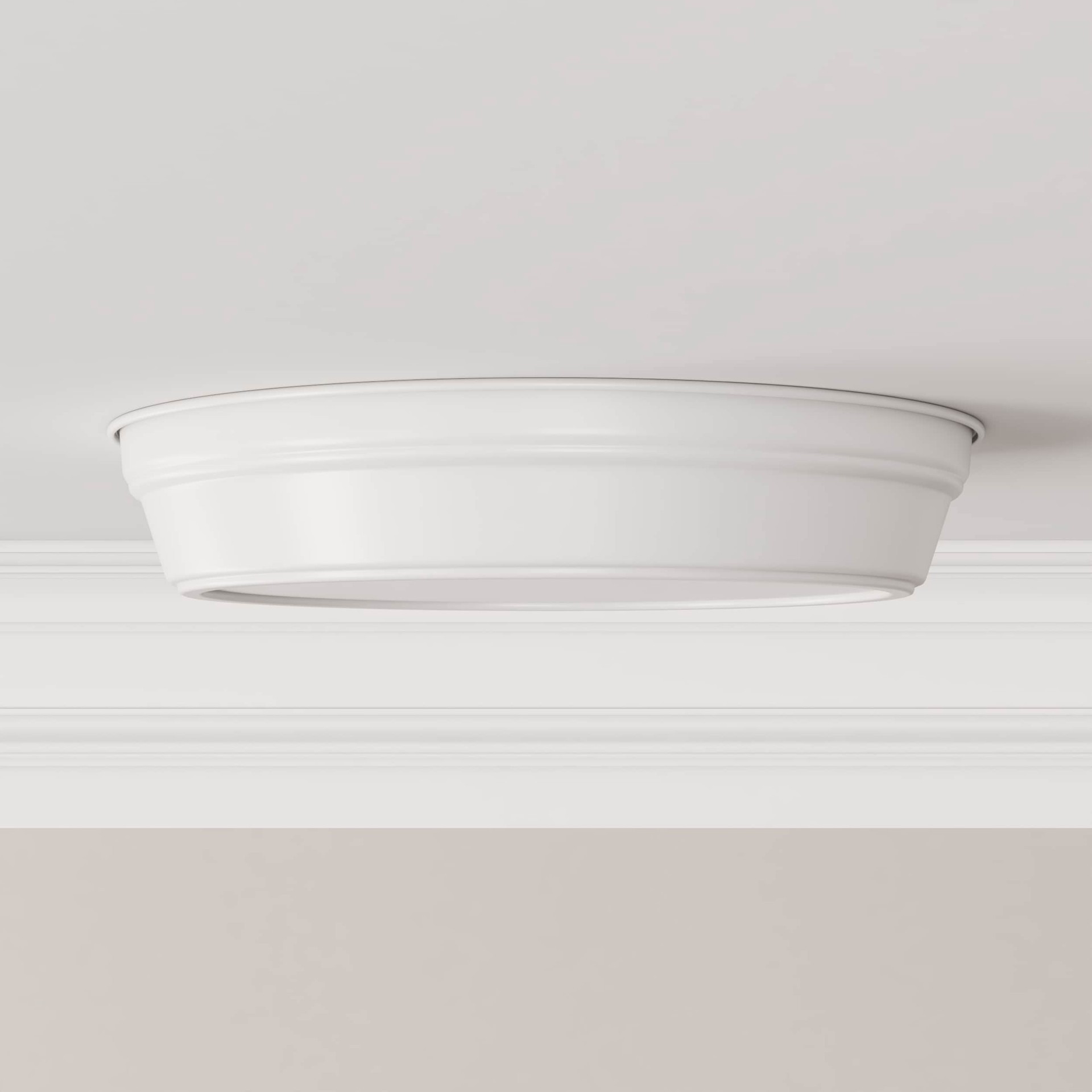 slide 6 of 6, Project Source Bella 13-in Matte White Integrated LED Flush Mount Light, 1 ct