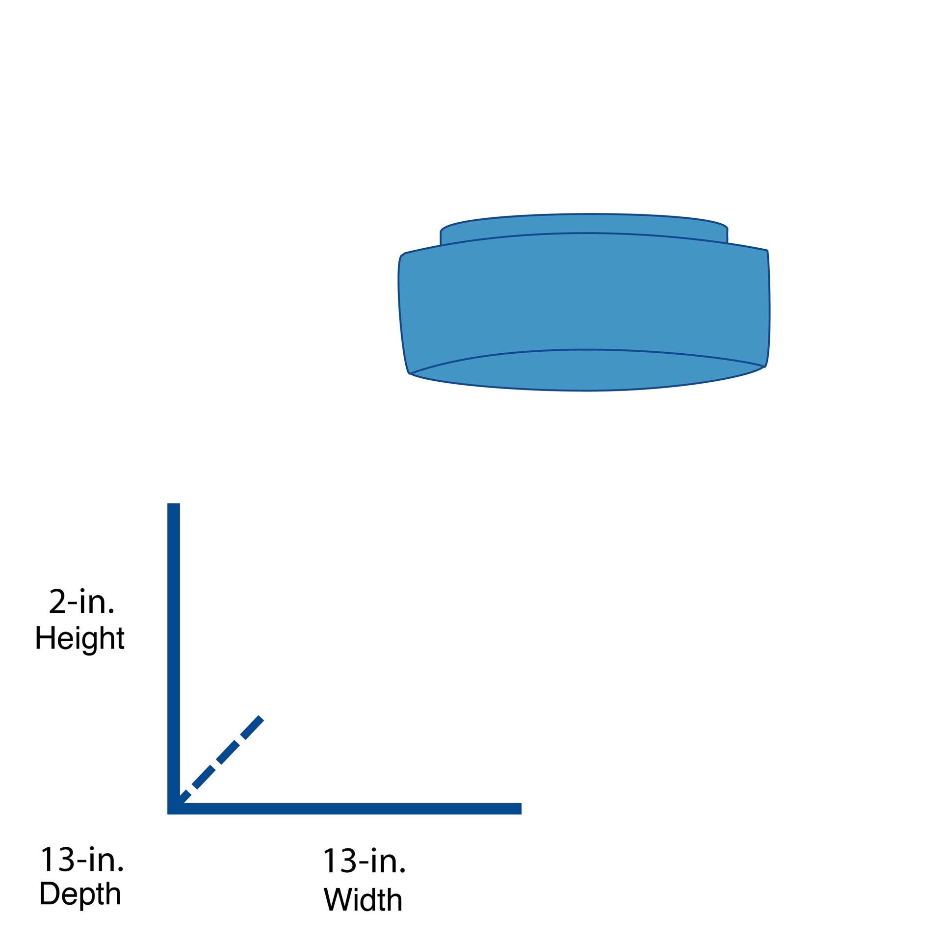 slide 5 of 6, Project Source Bella 13-in Matte Black Integrated LED Flush Mount Light, 1 ct