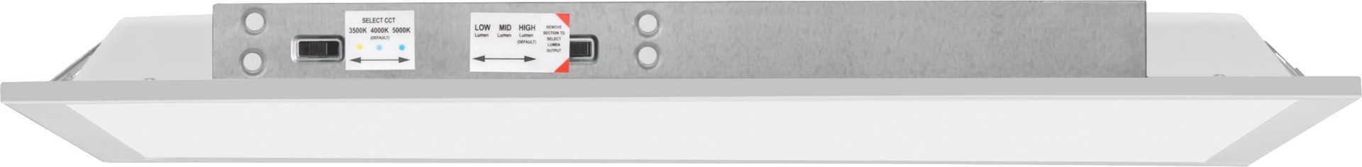 slide 3 of 6, Lithonia Lighting 4-ft x 2-ft Adjustable Lumens Switchable white LED Panel Light, 1 ct