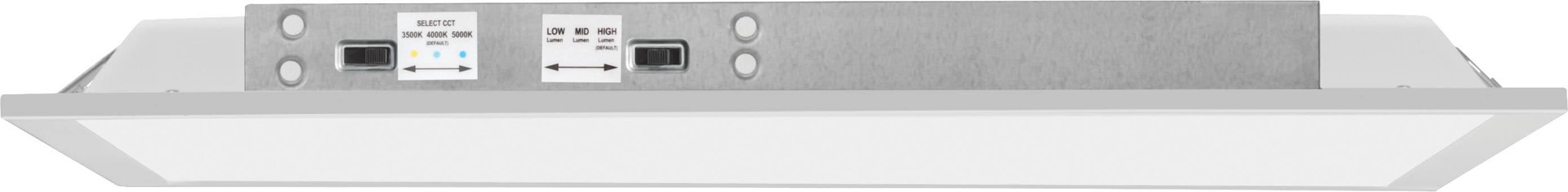 slide 4 of 6, Lithonia Lighting 4-ft x 2-ft Adjustable Lumens Switchable white LED Panel Light, 1 ct