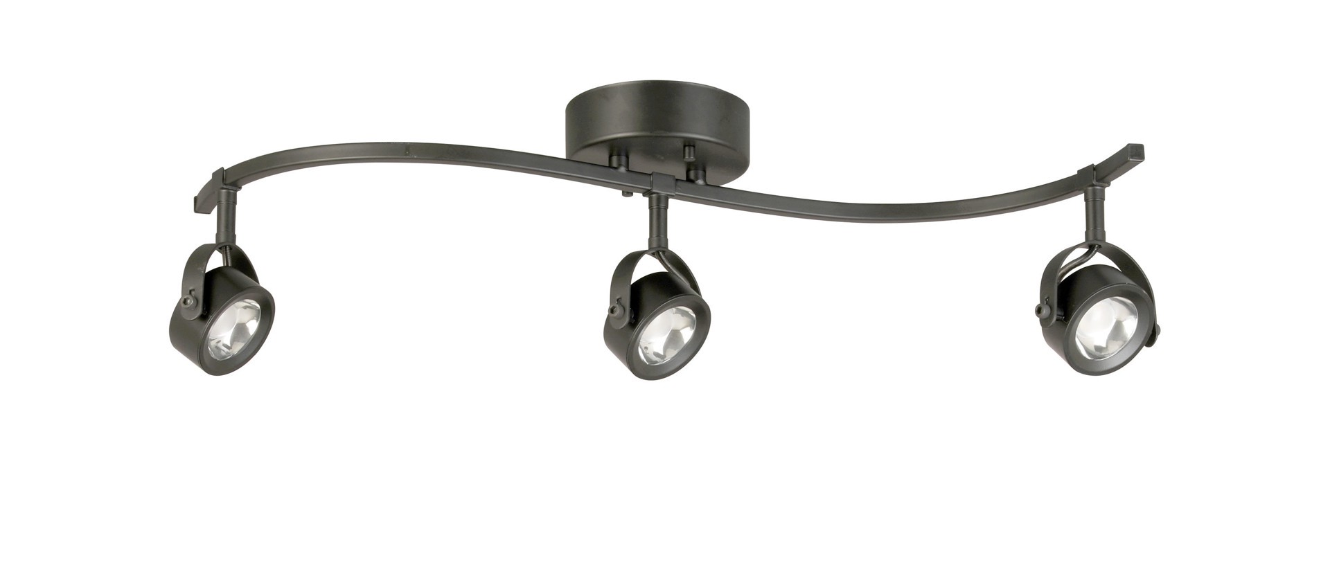 slide 1 of 6, allen + roth Memphis 27-in 3 -Light Black dimmable Integrated Traditional Track Bar, 1 ct