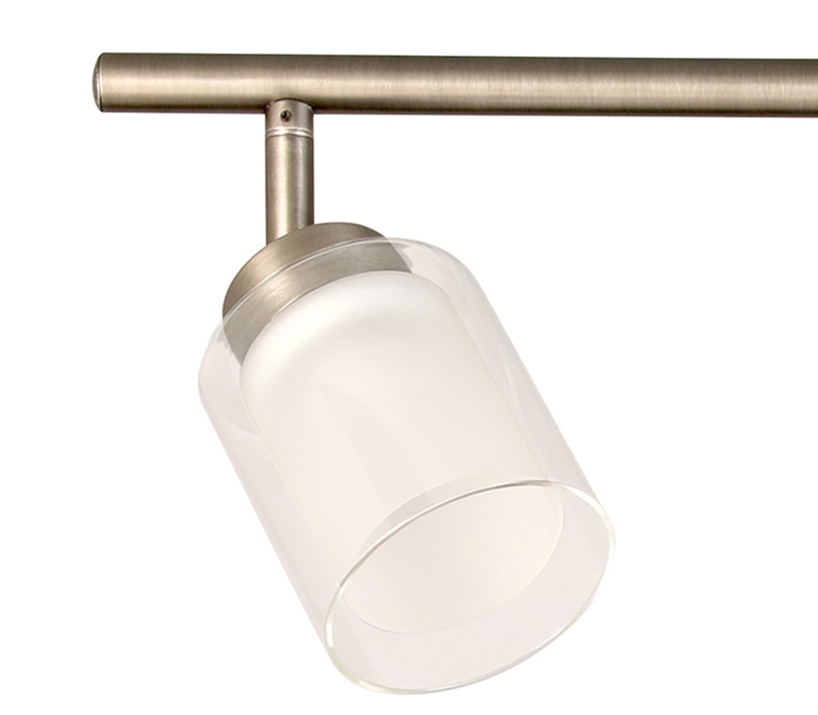 slide 4 of 6, allen + roth Taralyn 22.87-in 3 -Light Raw iron dimmable Integrated Transitional Track Bar, 1 ct
