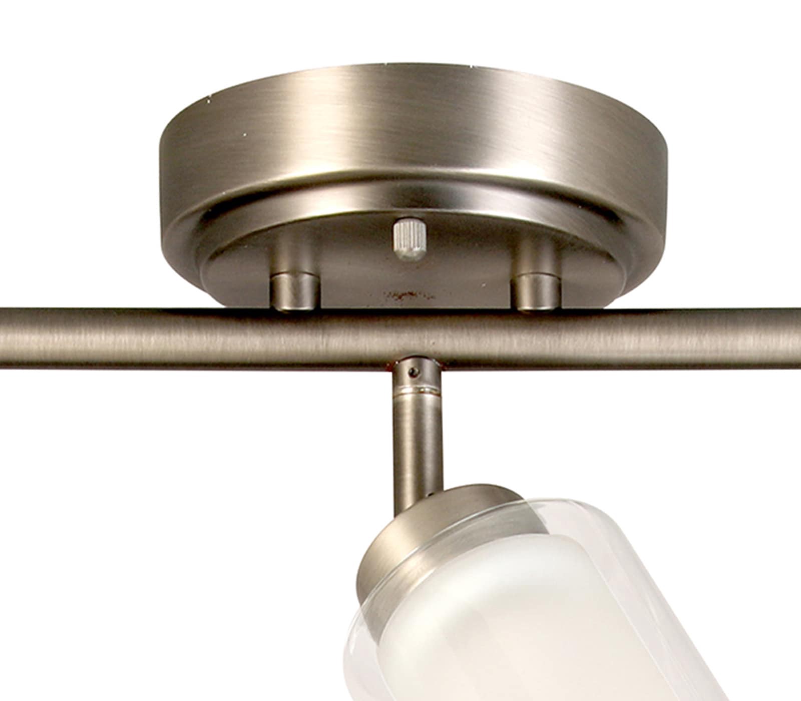 slide 5 of 6, allen + roth Taralyn 22.87-in 3 -Light Raw iron dimmable Integrated Transitional Track Bar, 1 ct