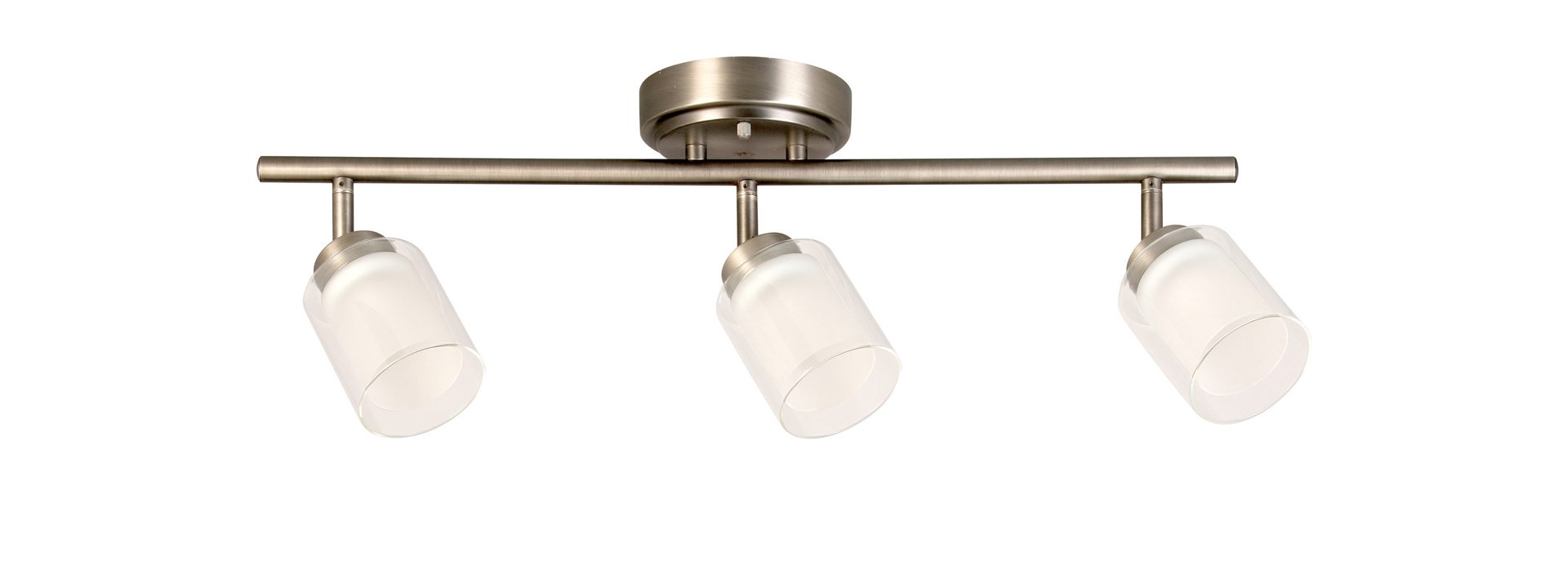 slide 1 of 6, allen + roth Taralyn 22.87-in 3 -Light Raw iron dimmable Integrated Transitional Track Bar, 1 ct