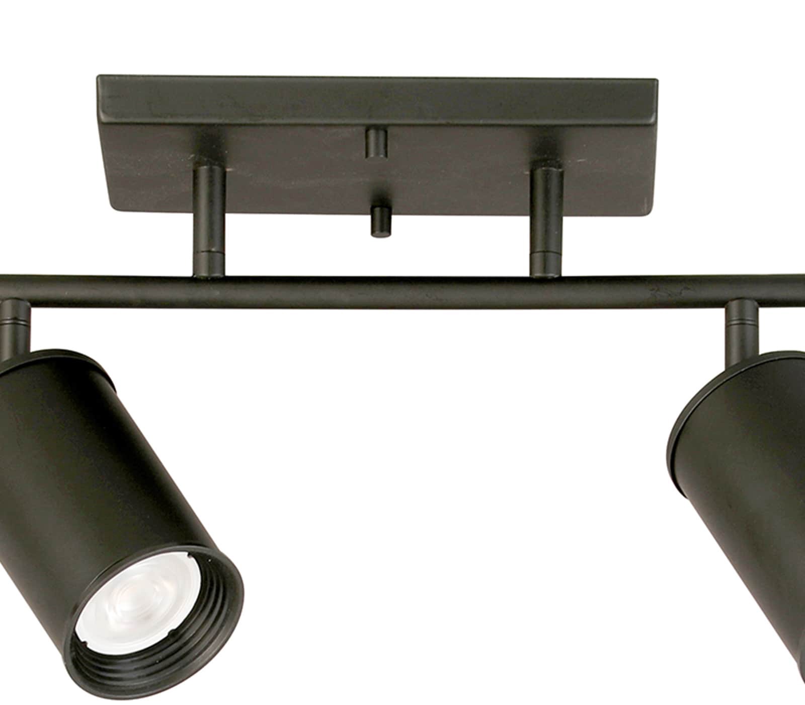 slide 4 of 6, allen + roth Mason 36-in 4 -Light Matte black dimmable GU10 pin base Traditional Track Bar, 1 ct