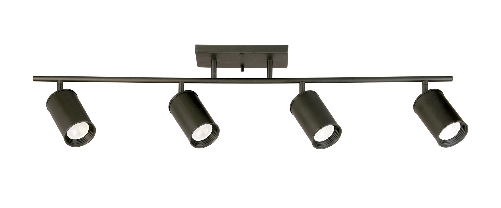 slide 1 of 6, allen + roth Mason 36-in 4 -Light Matte black dimmable GU10 pin base Traditional Track Bar, 1 ct