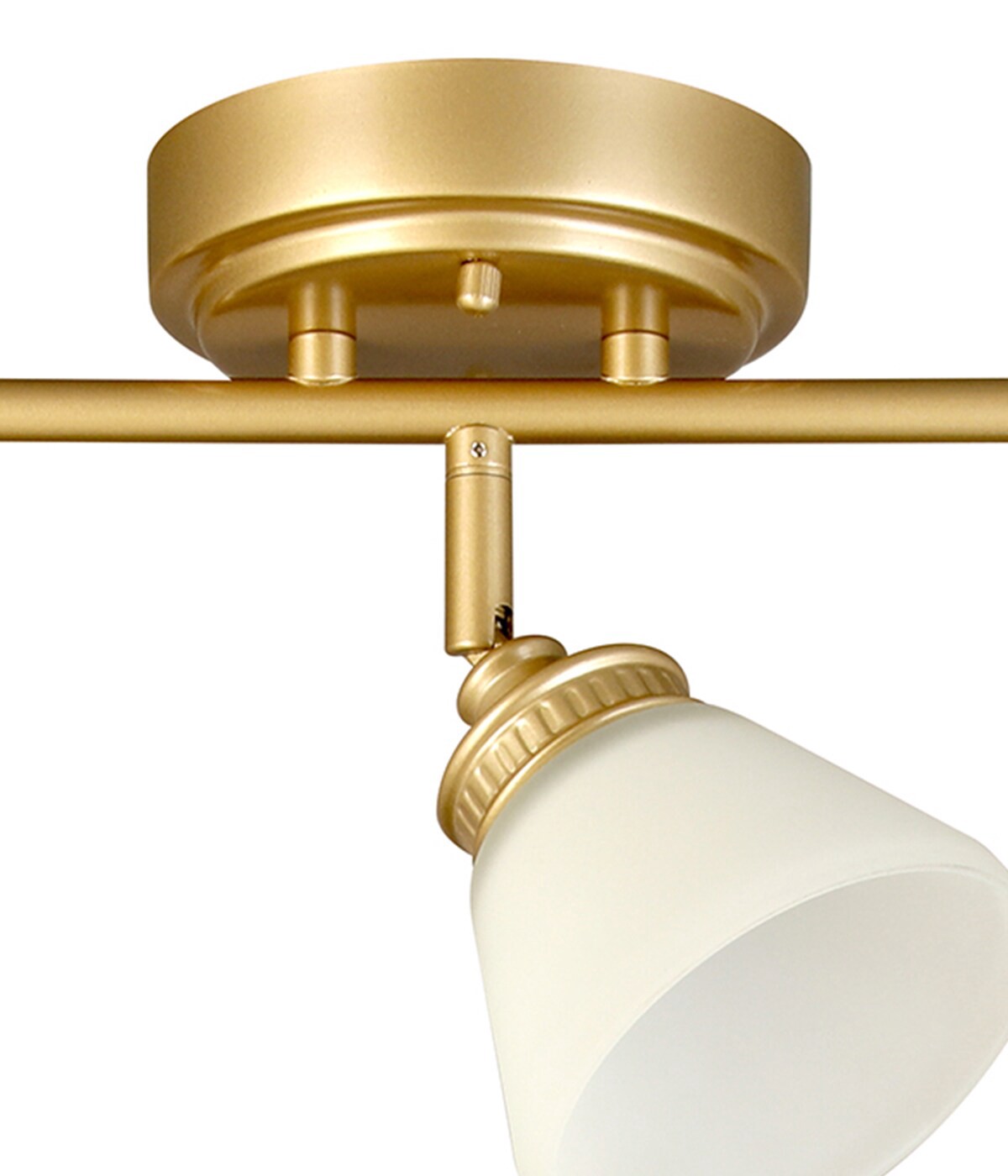 slide 3 of 6, allen + roth Dallas 23.25-in 3 -Light Painted brushed gold dimmable Integrated Transitional Track Bar, 1 ct