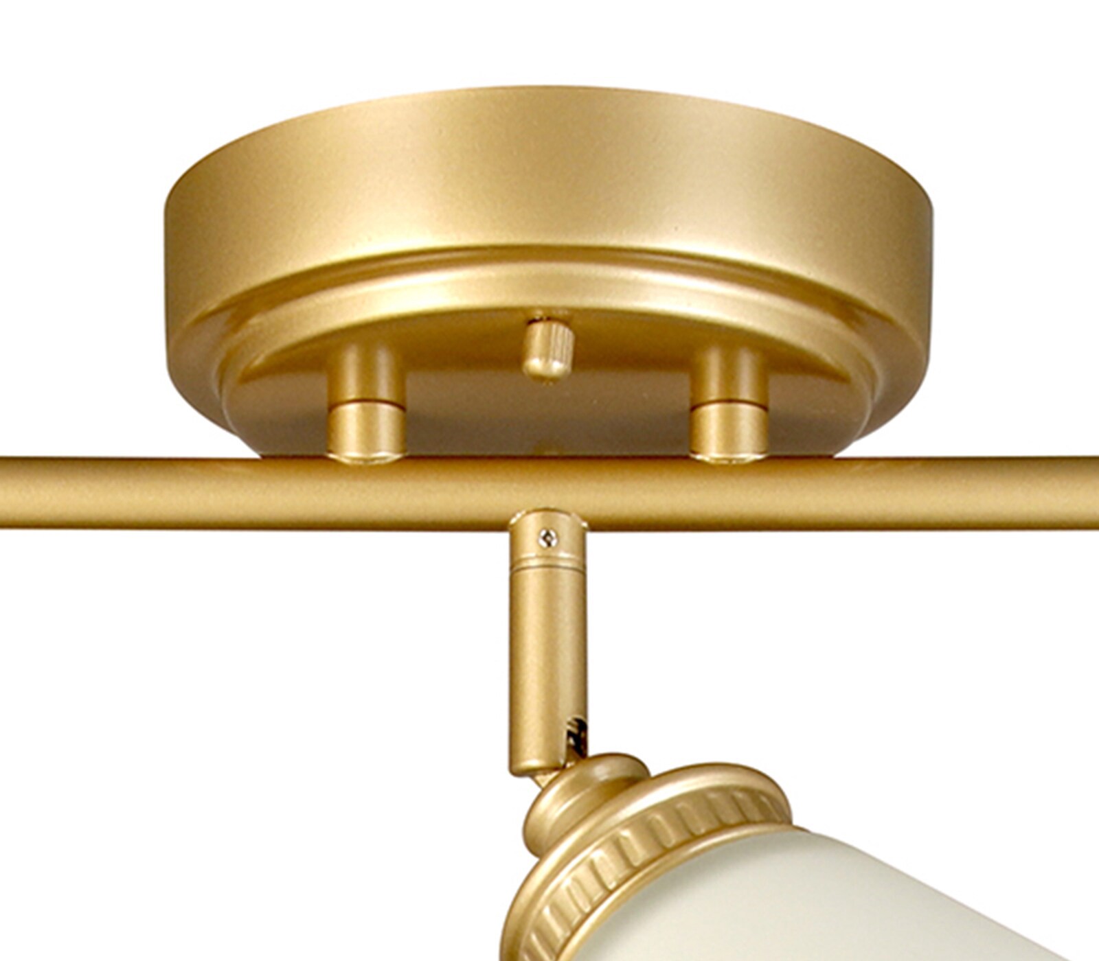 slide 5 of 6, allen + roth Dallas 23.25-in 3 -Light Painted brushed gold dimmable Integrated Transitional Track Bar, 1 ct