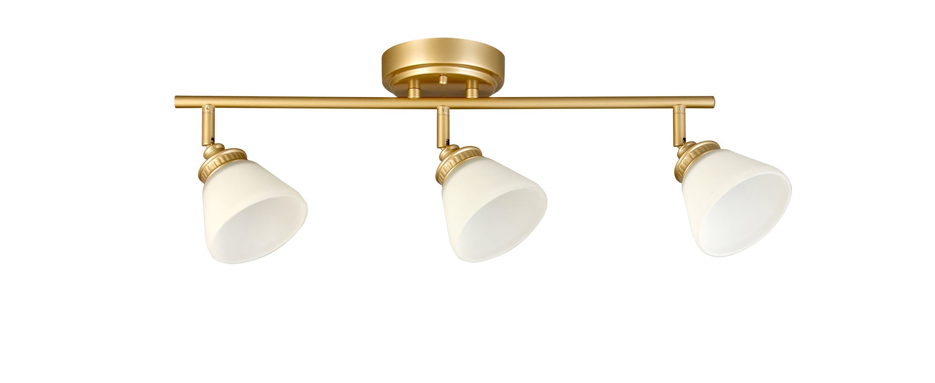 slide 1 of 6, allen + roth Dallas 23.25-in 3 -Light Painted brushed gold dimmable Integrated Transitional Track Bar, 1 ct