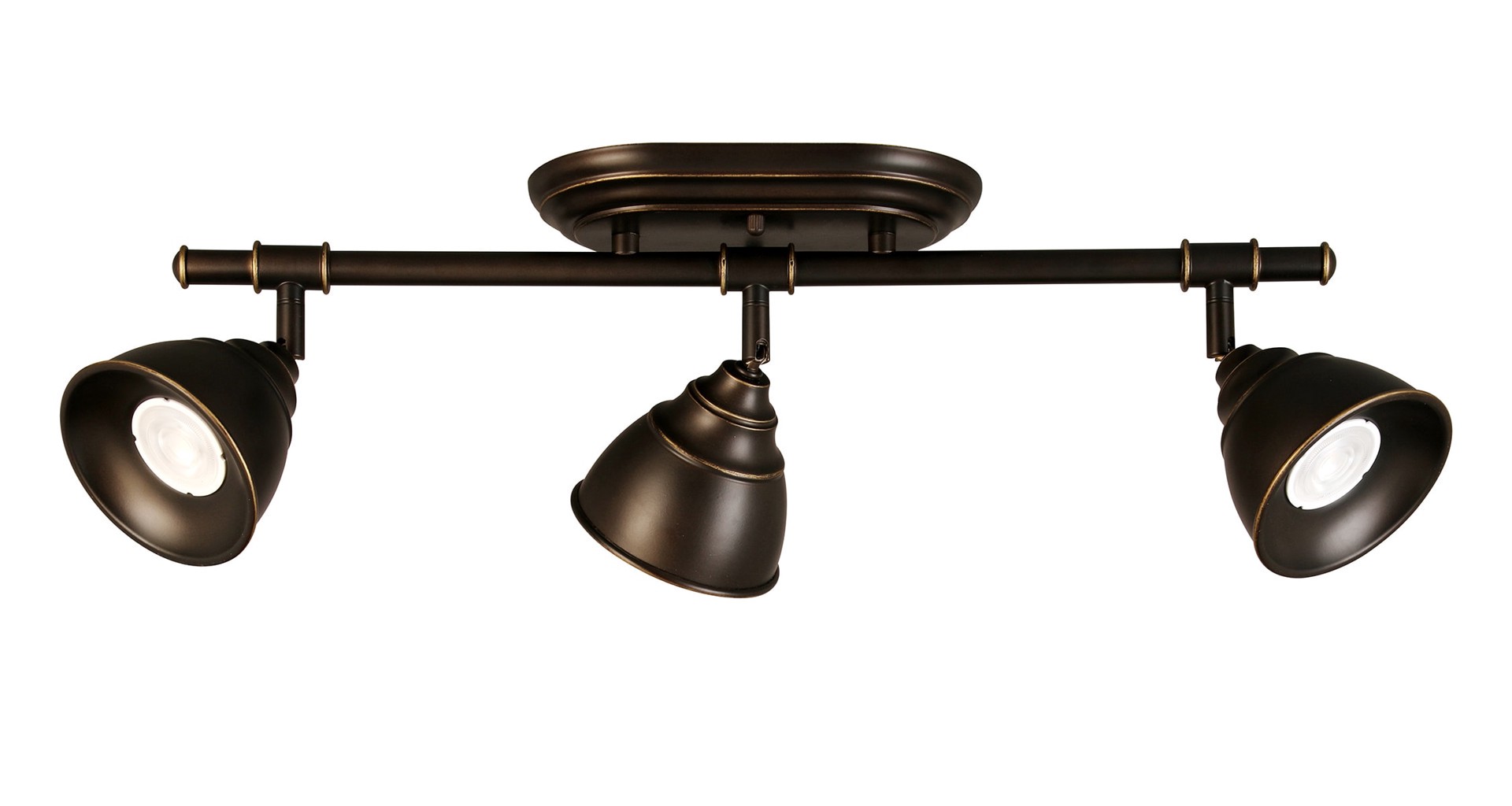 slide 1 of 6, allen + roth Watson 21-in 3 -Light Oill-Rubbed Bronze dimmable GU10 pin base Traditional Track Bar, 1 ct