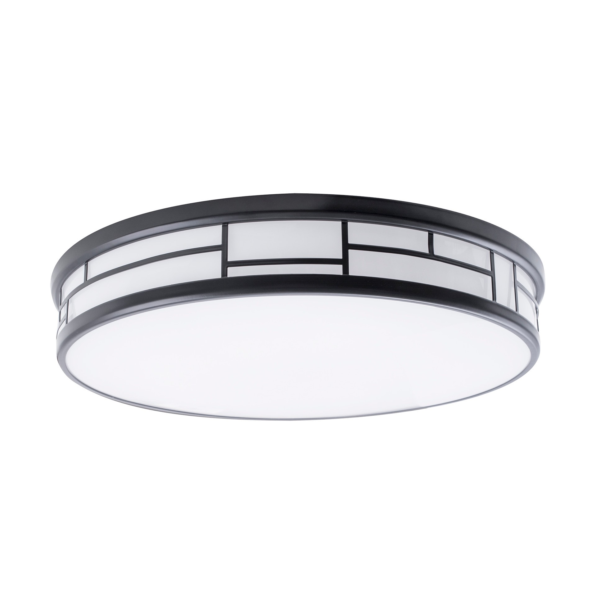 slide 2 of 6, allen + roth Daphne 1 -Light 19-in Matte Black Integrated LED Flush Mount Light, 1 ct