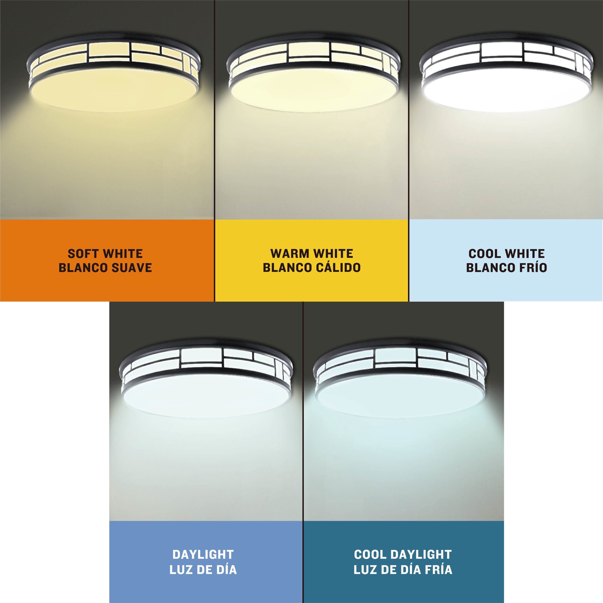 slide 4 of 6, allen + roth Daphne 1 -Light 19-in Matte Black Integrated LED Flush Mount Light, 1 ct