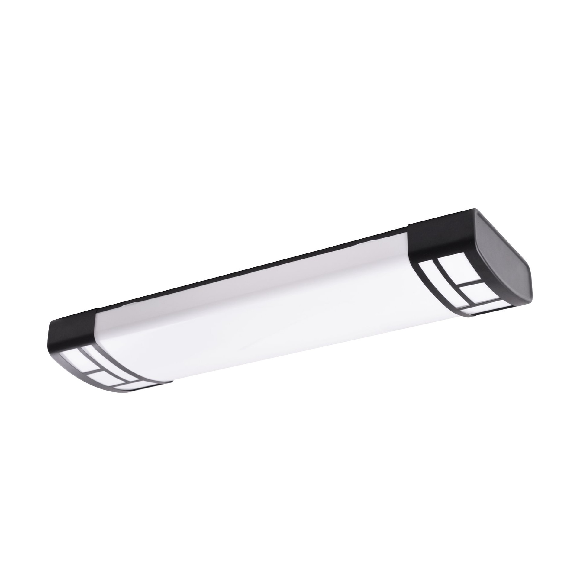 slide 2 of 6, allen + roth Daphne 1 -Light 24-in Matte Black Integrated LED Flush Mount Light, 1 ct