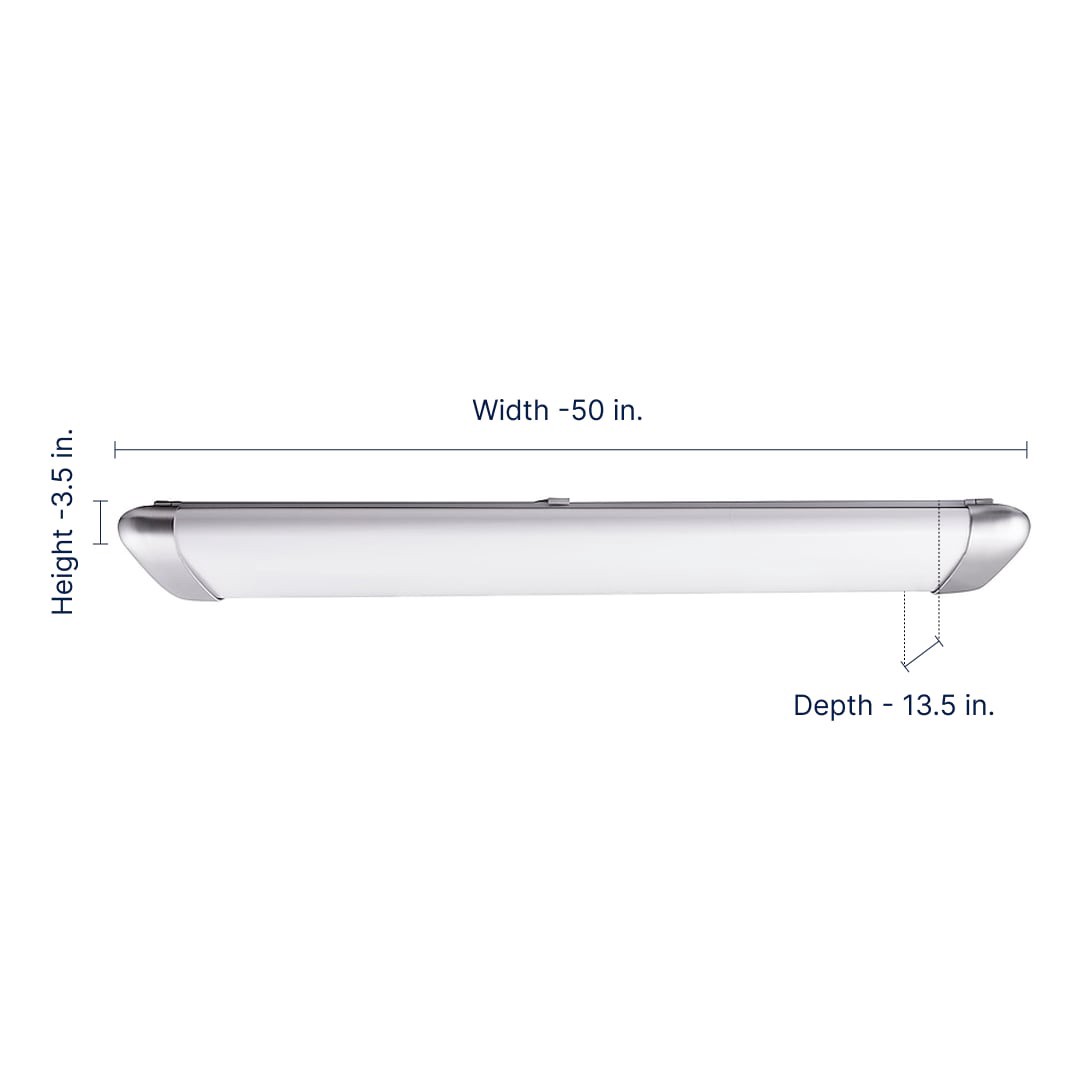 slide 2 of 6, allen + roth Amelie 1 -Light 50-in Satin Nickel Integrated LED Flush Mount Light, 1 ct