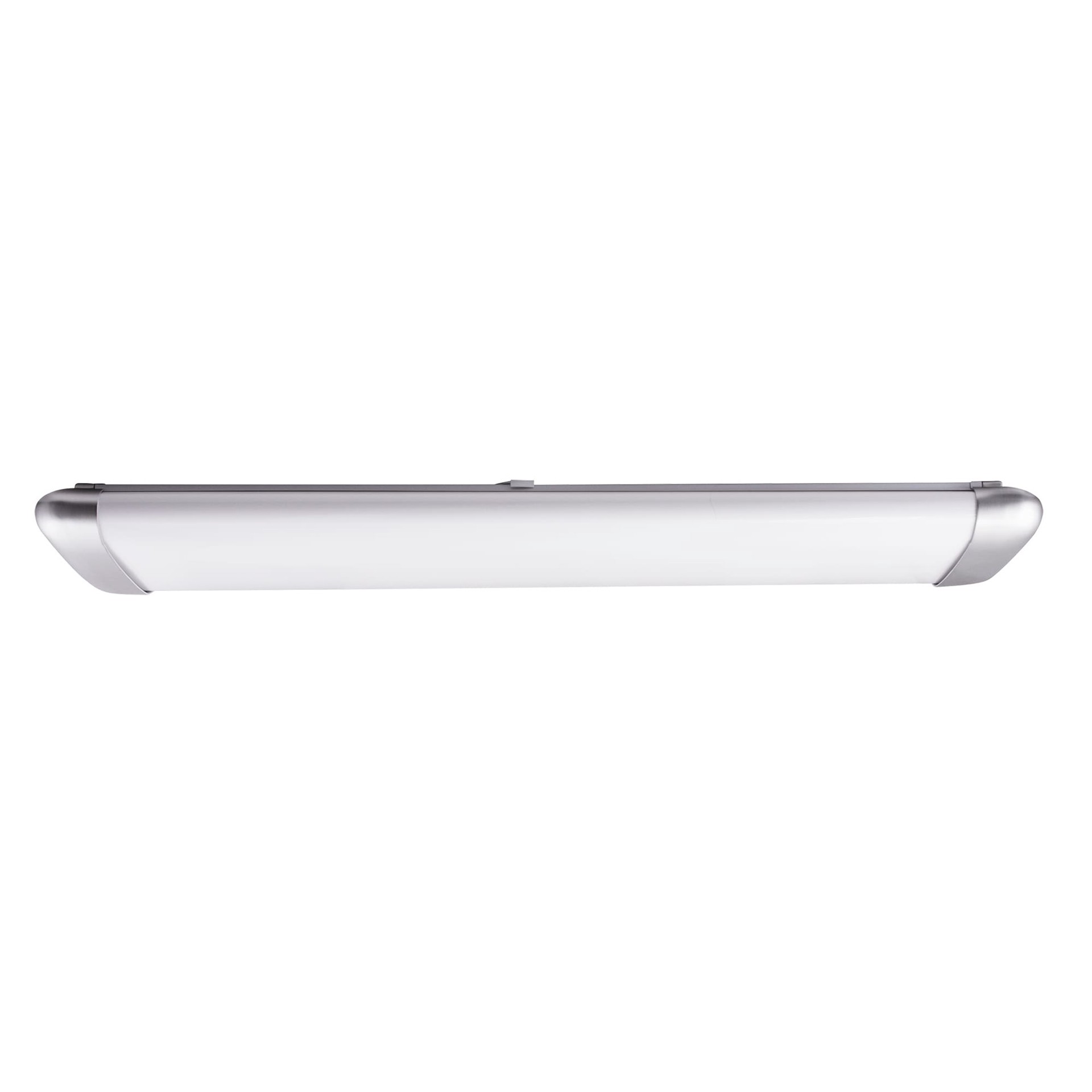 slide 1 of 6, allen + roth Amelie 1 -Light 50-in Satin Nickel Integrated LED Flush Mount Light, 1 ct