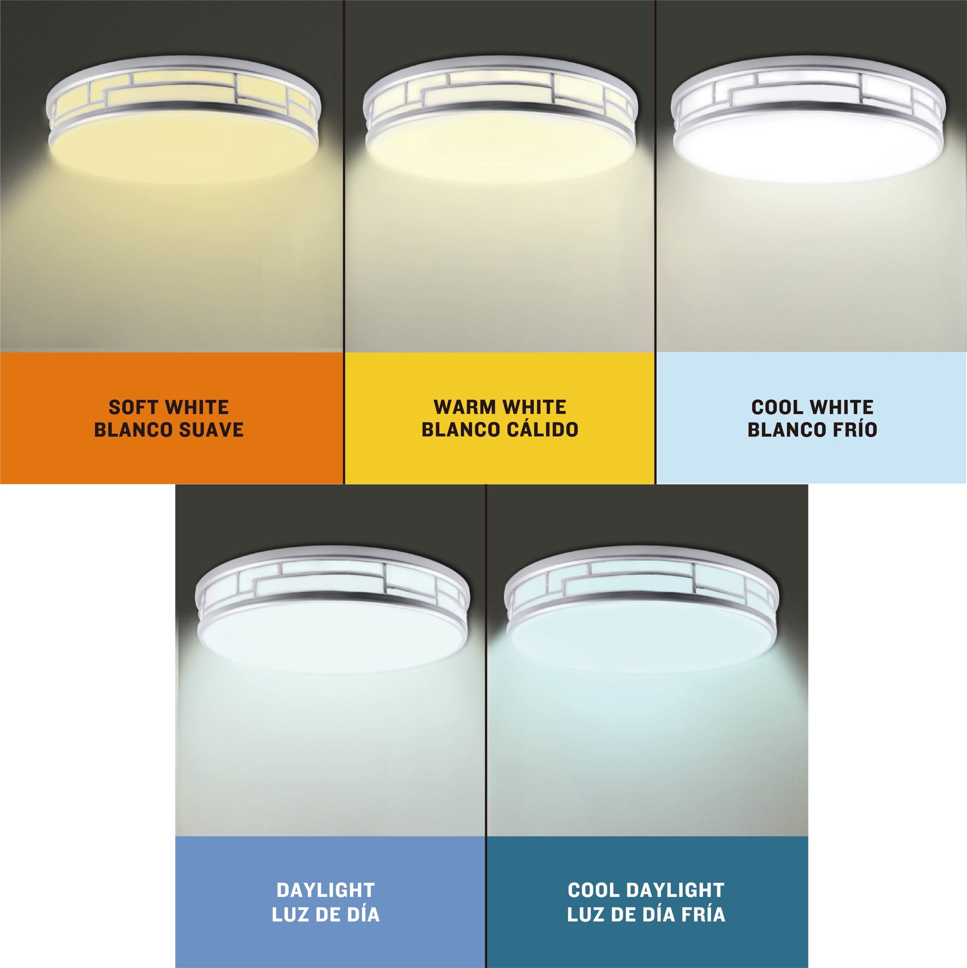 slide 3 of 6, allen + roth Daphne 1 -Light 19-in Satin Nickel Integrated LED Flush Mount Light, 1 ct