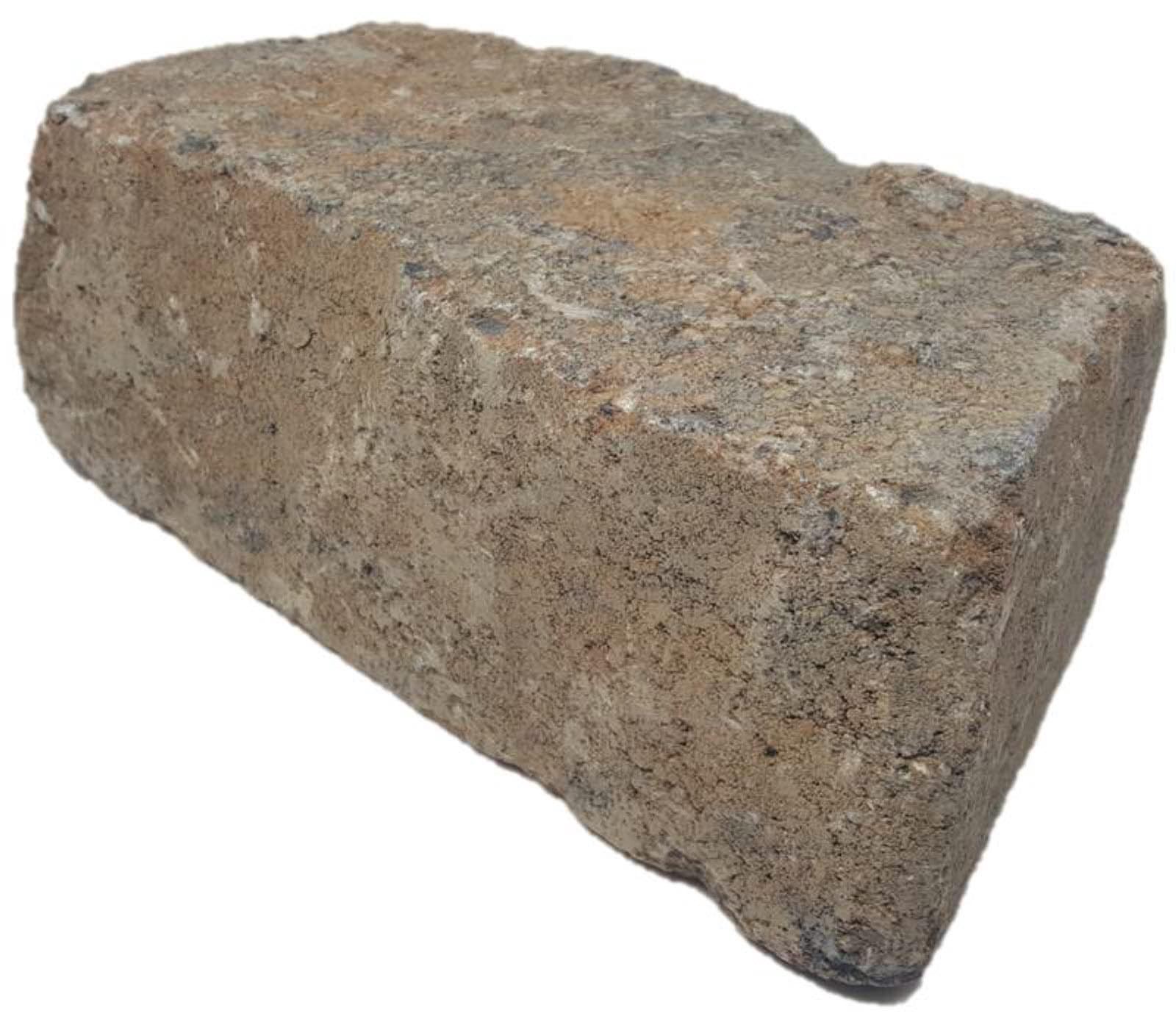slide 1 of 6, 4-in H x 11-in L x 6-in D Sahara sand Concrete Retaining wall block, 1 ct
