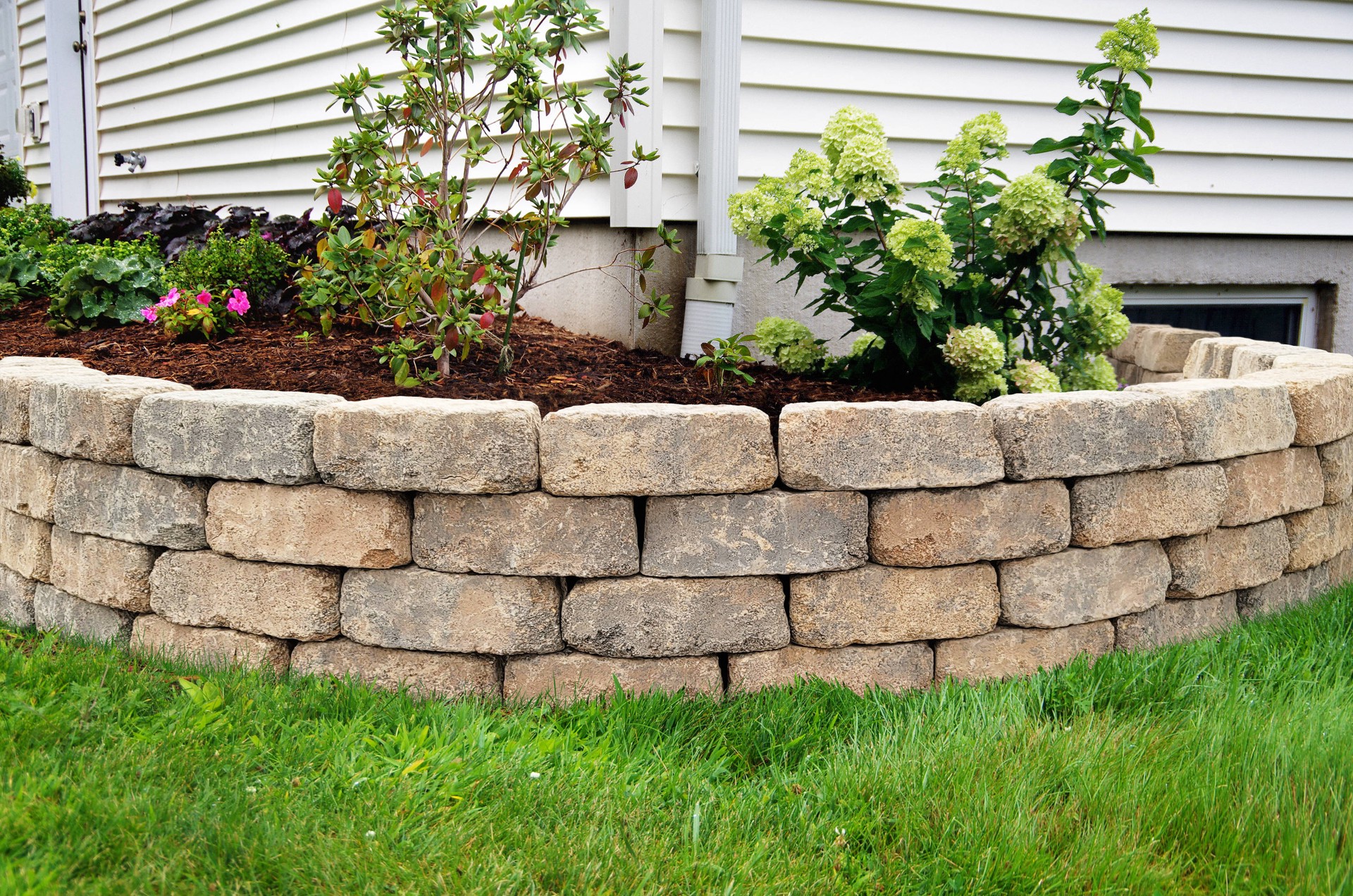 slide 3 of 6, 4-in H x 11-in L x 6-in D Sahara sand Concrete Retaining wall block, 1 ct