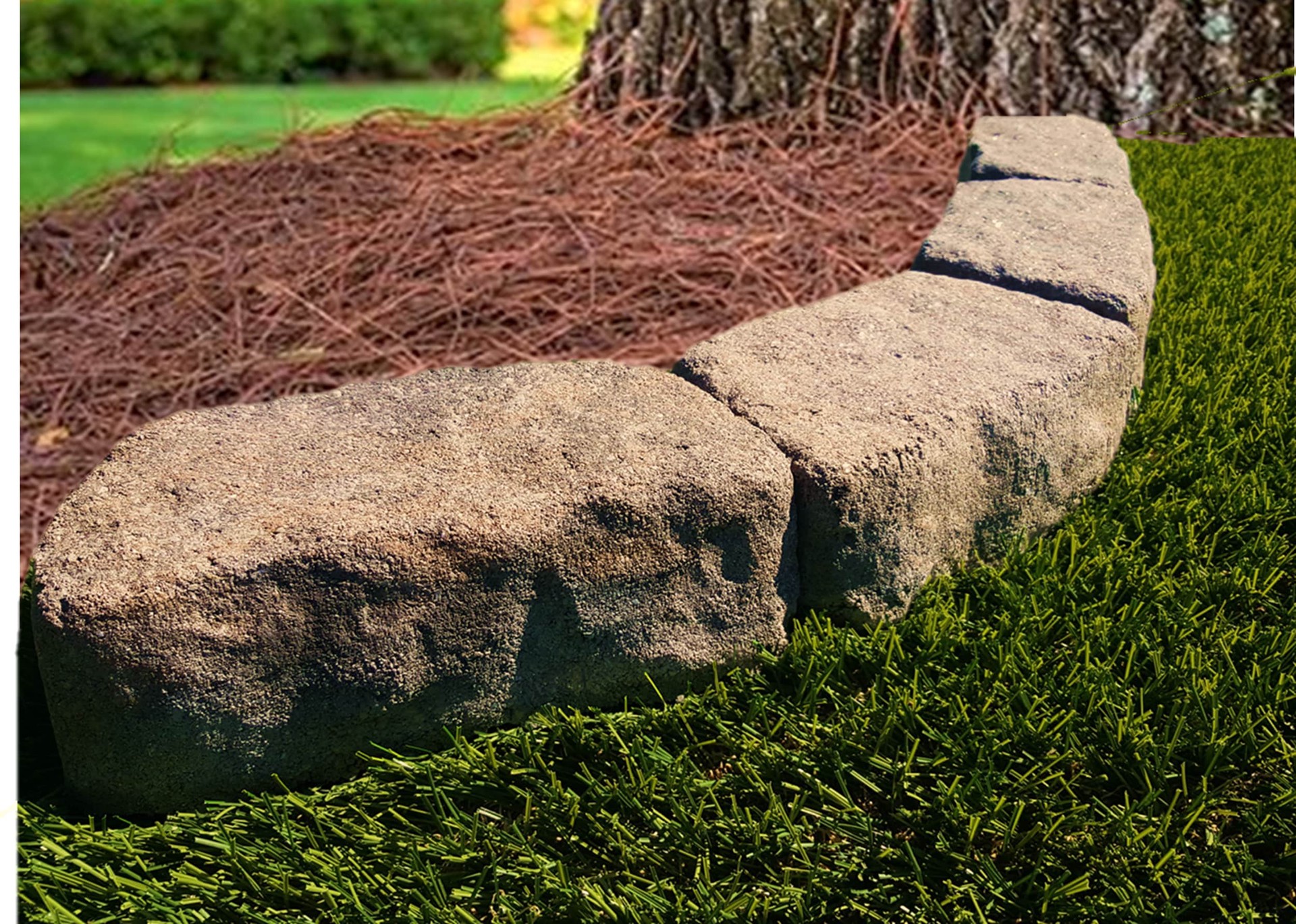 slide 5 of 5, 3-in H x 8-in L x 4-in D Sahara sand Concrete Retaining wall block, 1 ct