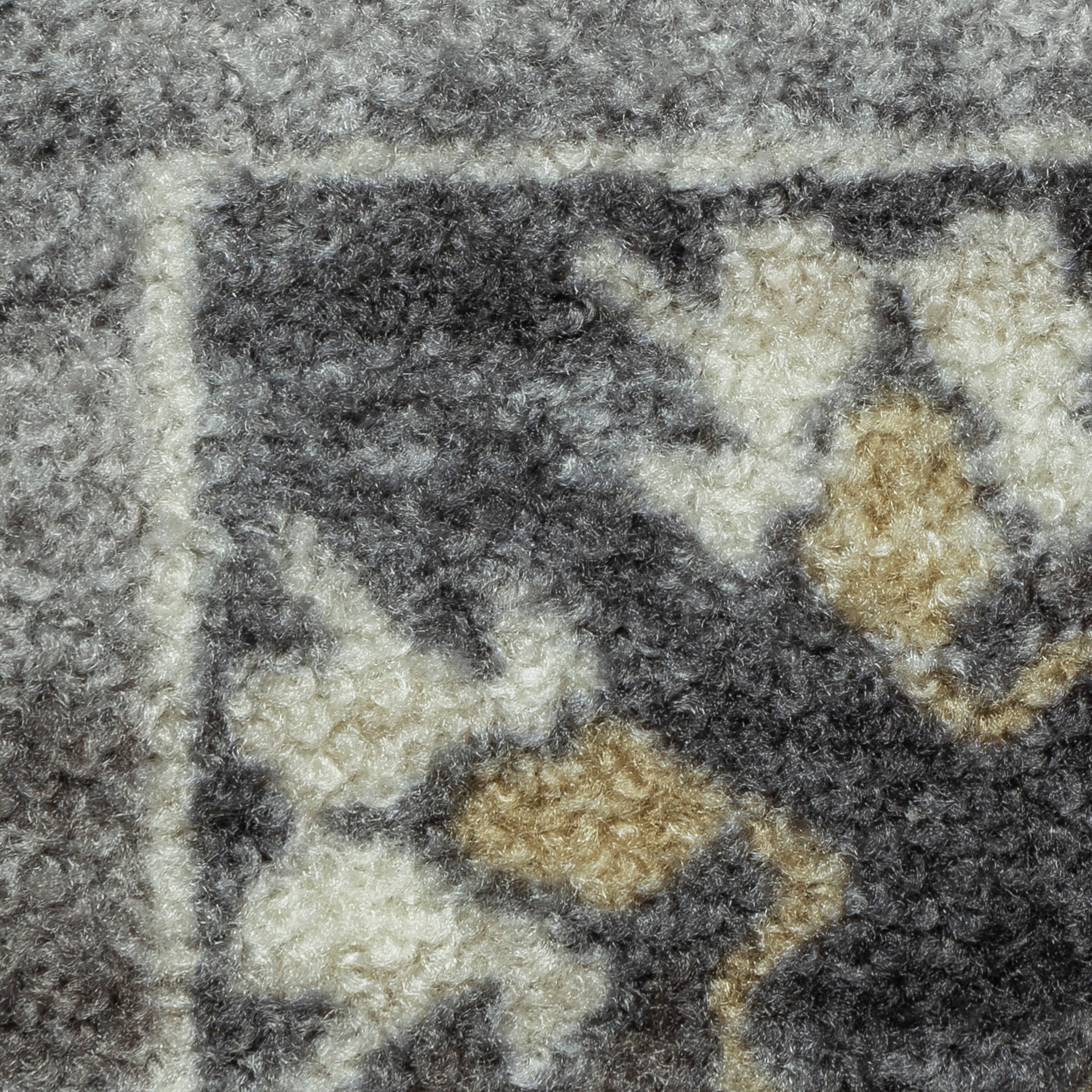 slide 4 of 6, allen + roth 5 x 7 (ft) Tufted Gray Rectangular Indoor Damask Oriental Area rug, 1 ct