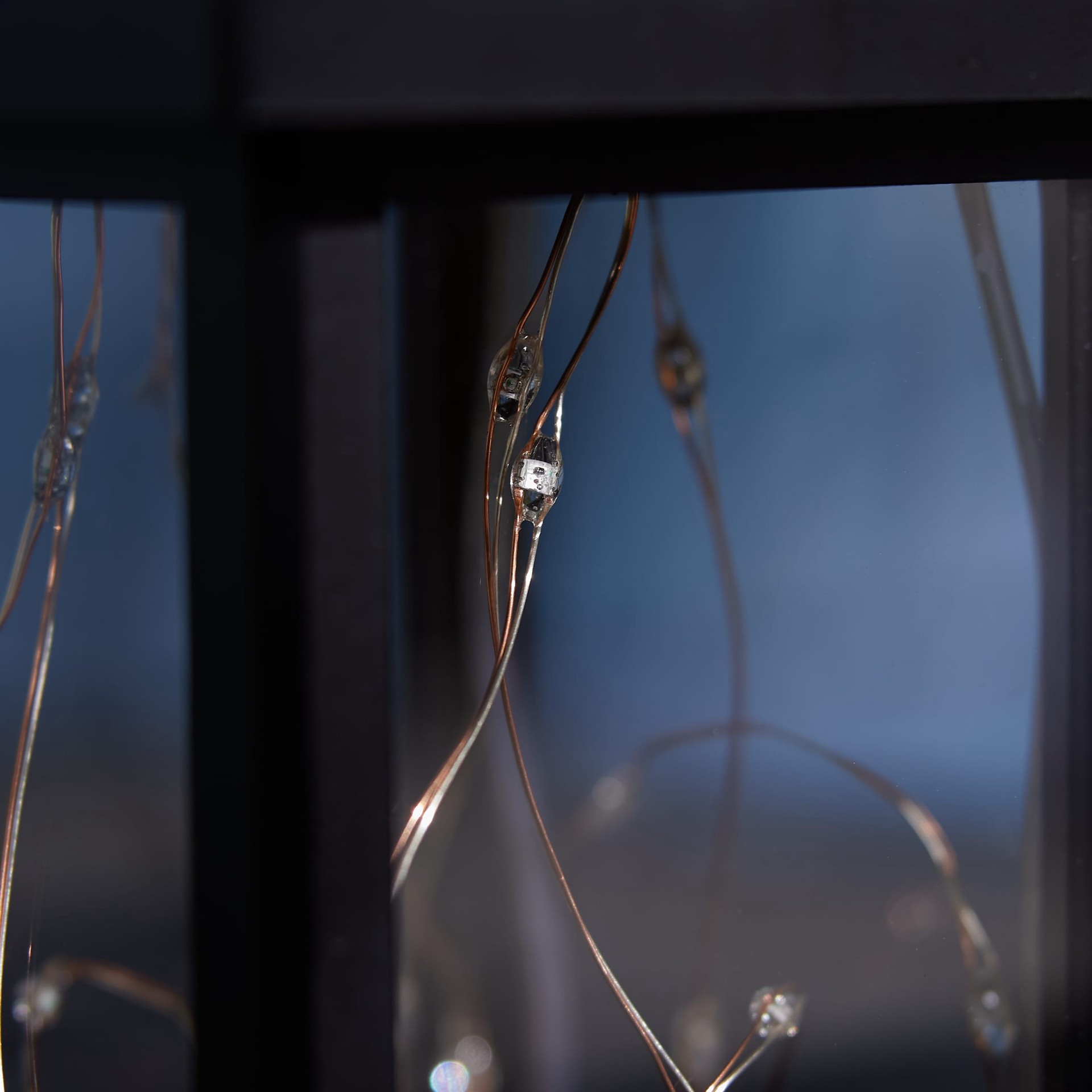 slide 3 of 6, allen + roth 4-in x 6.6-in Black Metal Solar Outdoor Decorative Lantern, 1 ct