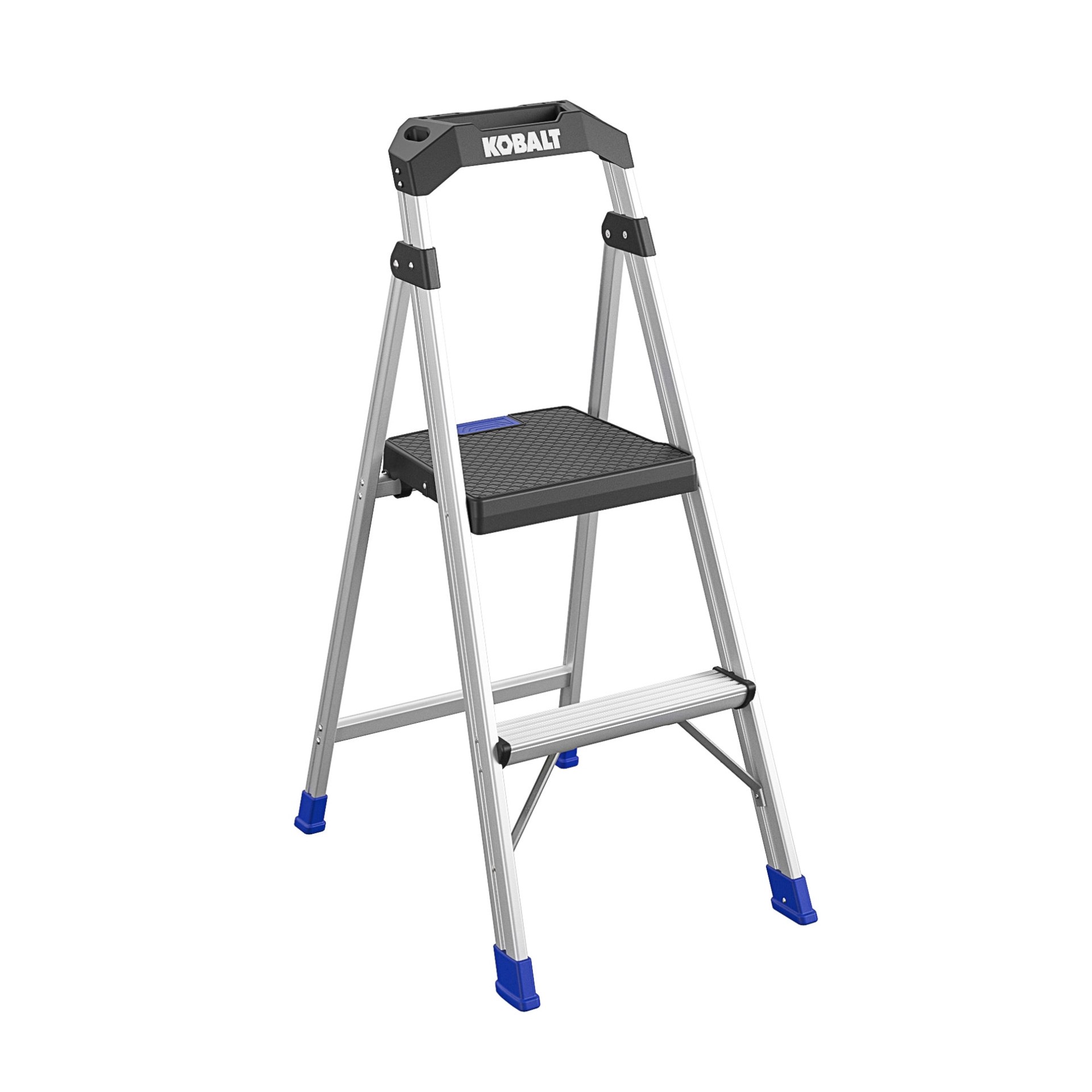 slide 3 of 6, Kobalt 2 -Step 250-lb Capacity Aluminum Foldable Step Stool, 1 ct